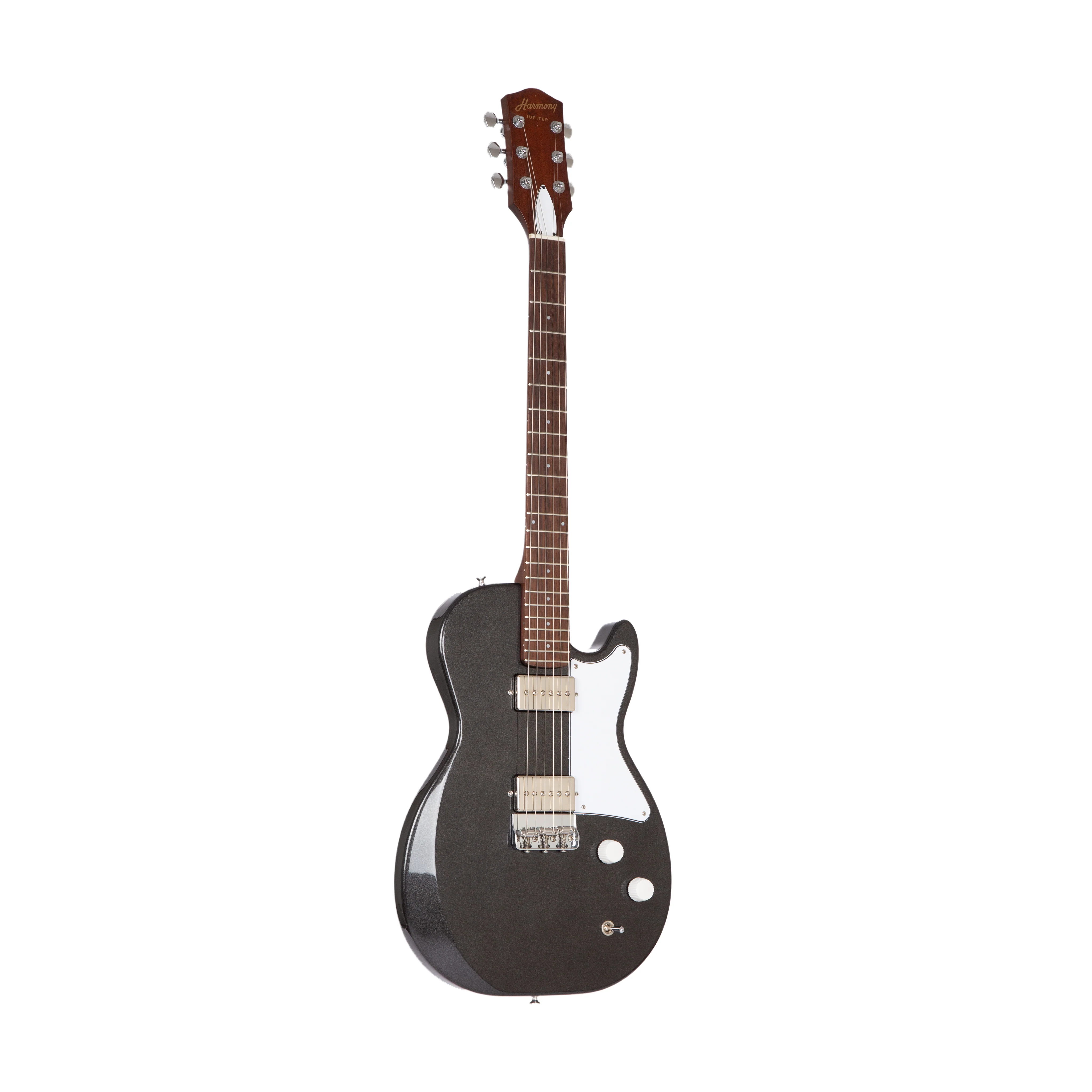 Harmony Standard Series Jupiter w/ Phat Cat P90 Electric Guitar w/ Case, Space Black - Image 3