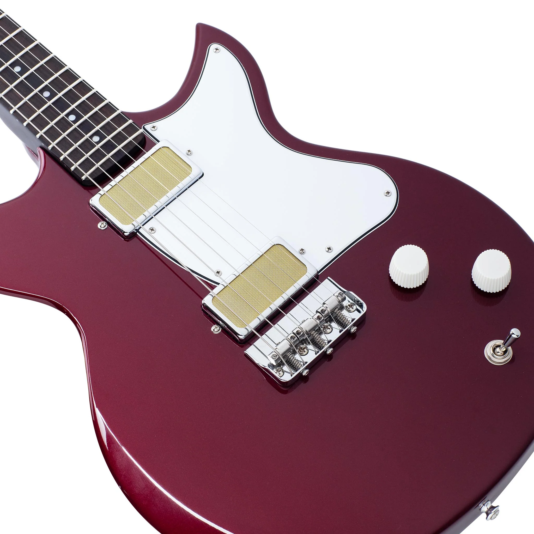 Harmony Standard Series Rebel Electric Guitar w/Case, RW FB, Burgundy - Image 5