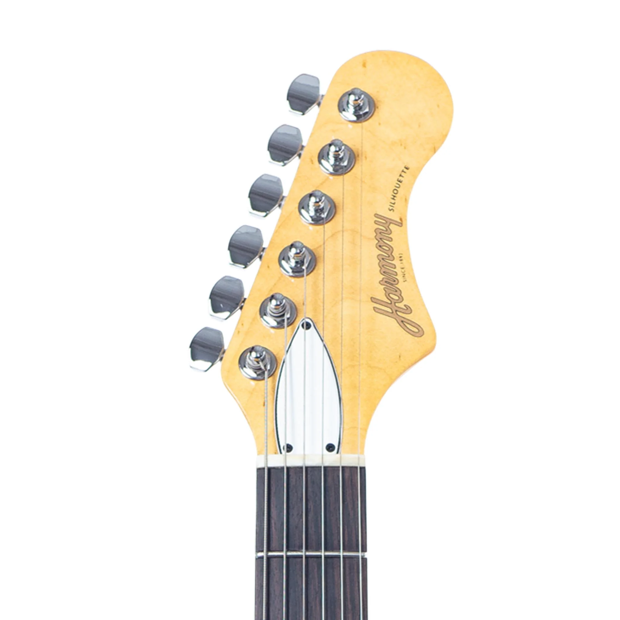 Harmony Standard Series Silhouette Electric Guitar w/Case, RW FB, Pearl White - Image 5