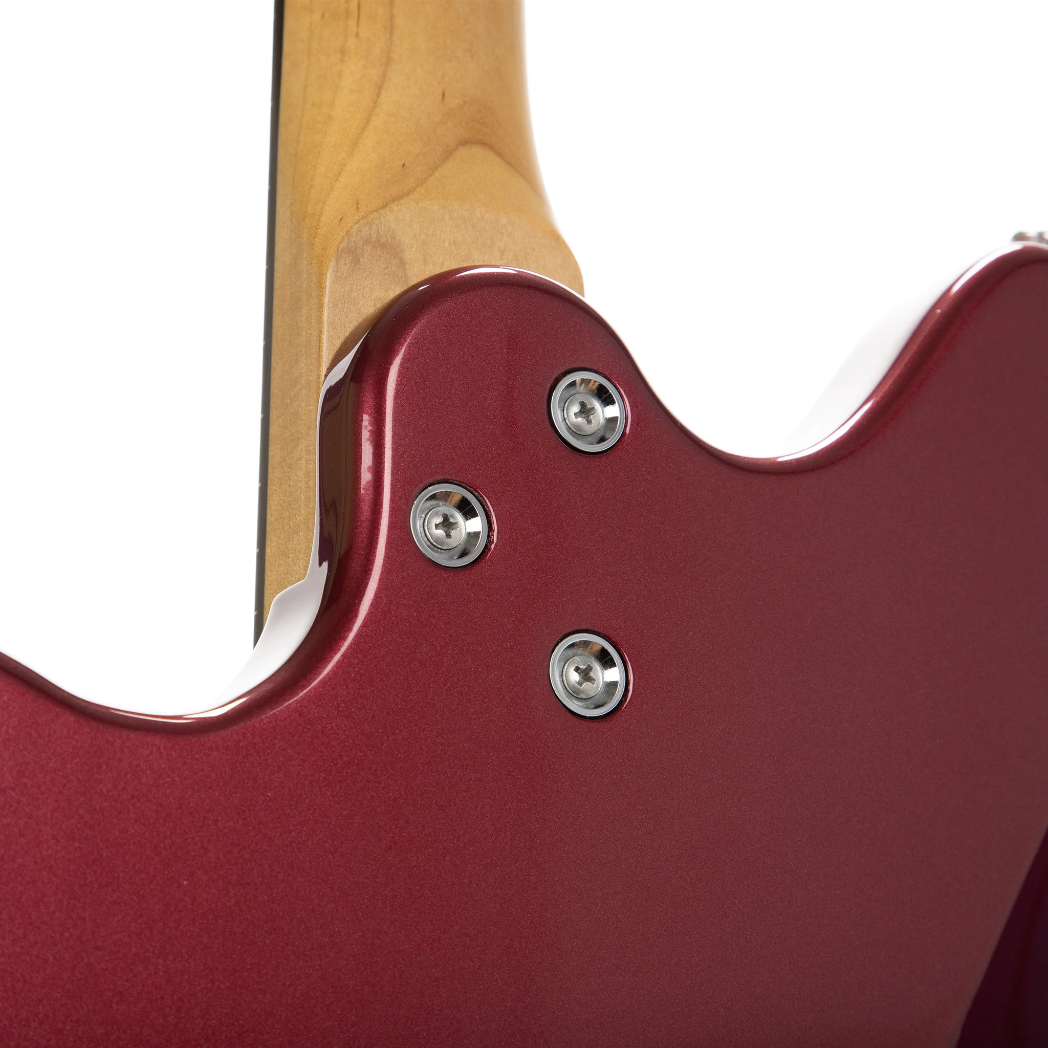 Harmony Standard Series Silhouette w/ Bigsby Electric Guitar w/Case, RW FB, Burgundy - Image 6
