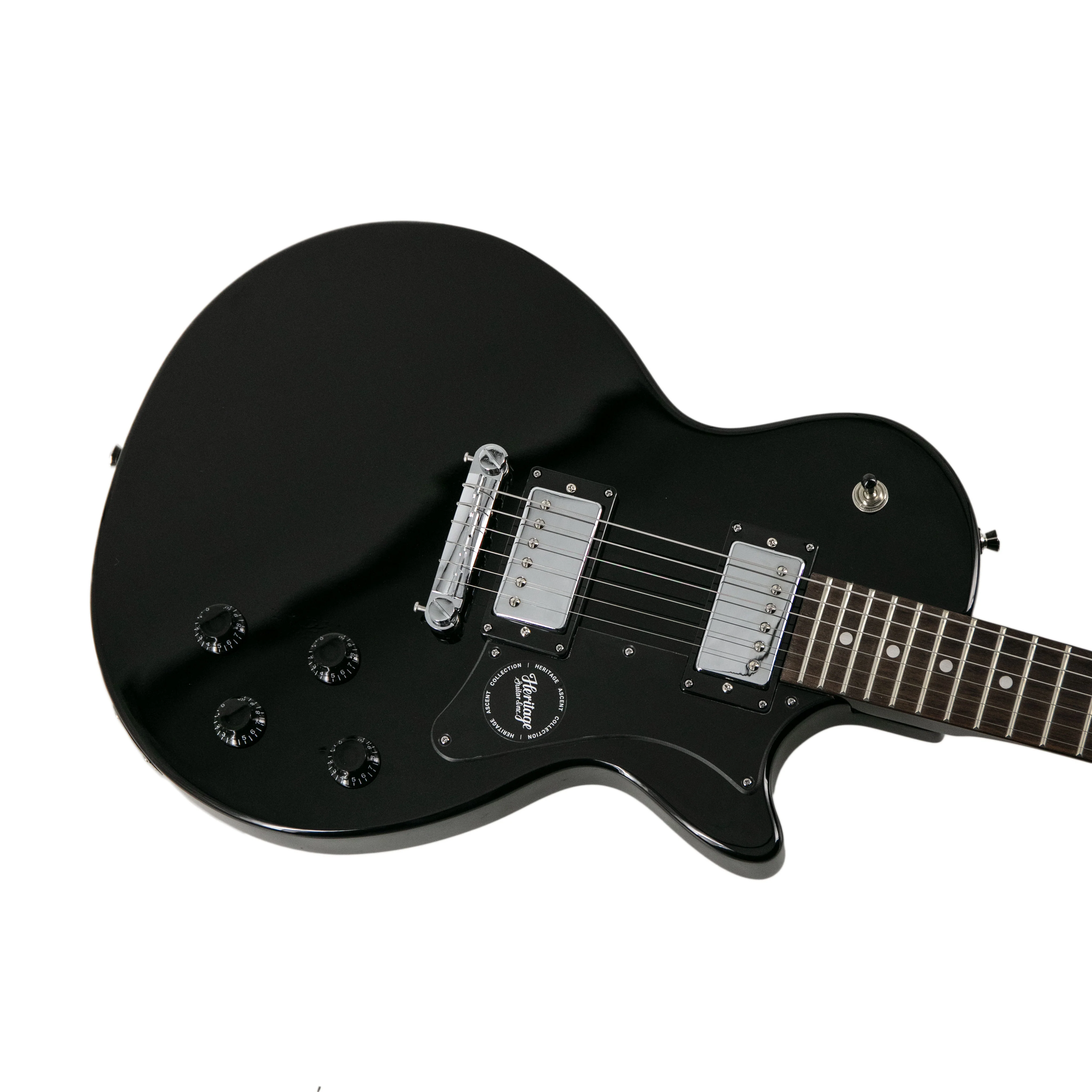 Heritage Ascent Collection H-137 Humbucker Electric Guitar, Black - Image 5