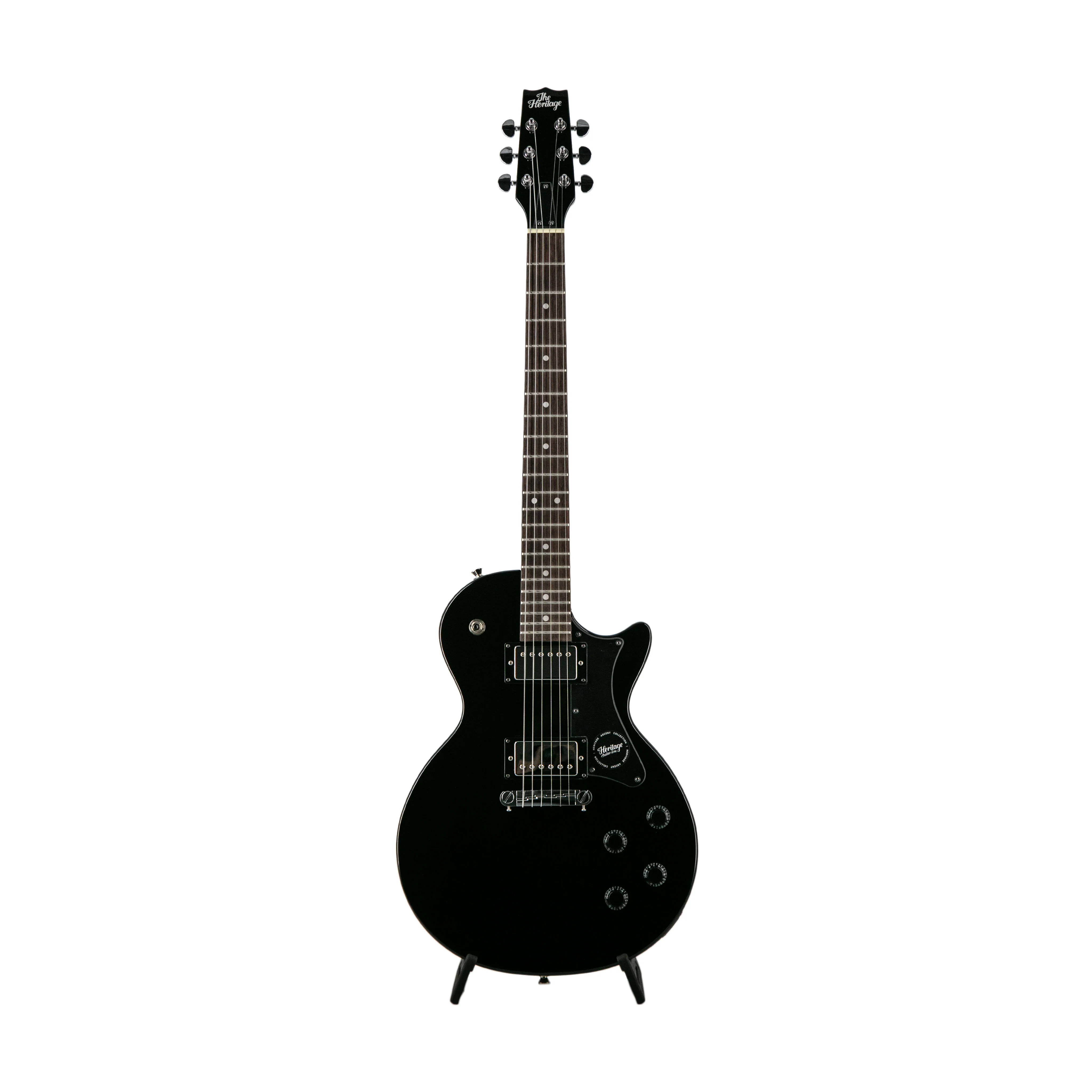Heritage Ascent Collection H-137 Humbucker Electric Guitar Bundle, Black - Image 2
