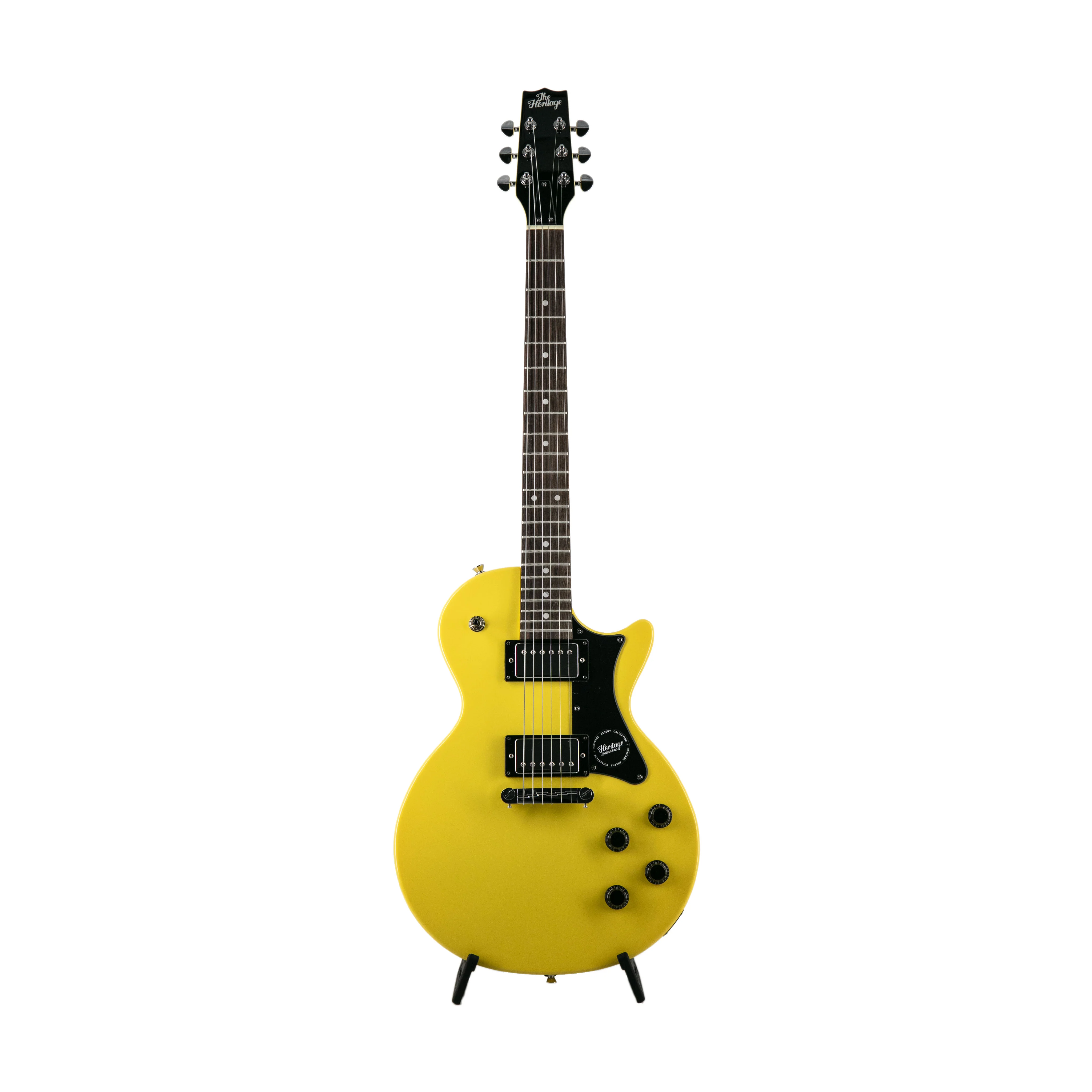 Heritage Ascent Collection H-137 Humbucker Electric Guitar Bundle, Marigold Yellow - Image 2
