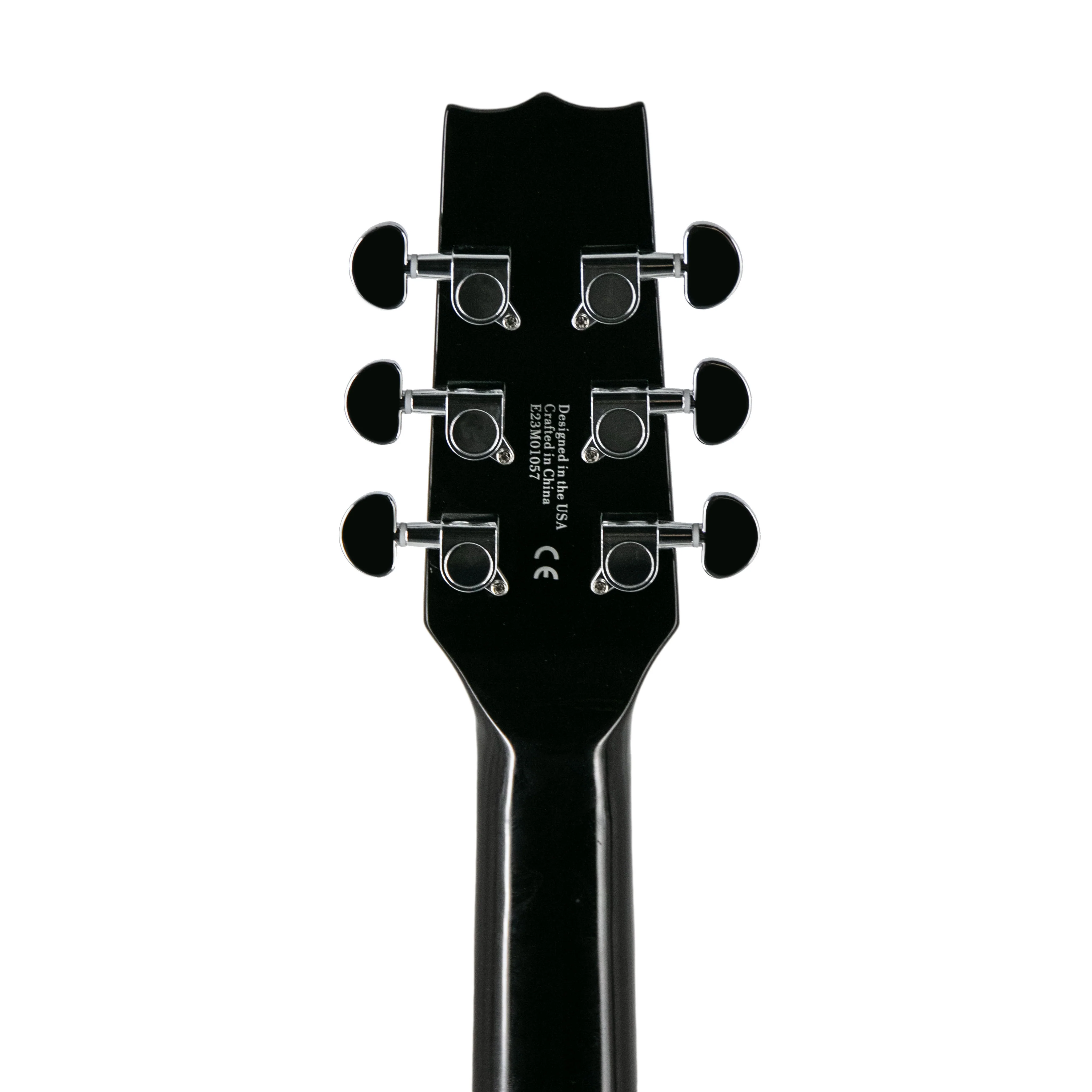 Heritage Ascent Collection H-137 P90 Electric Guitar, Black - Image 7