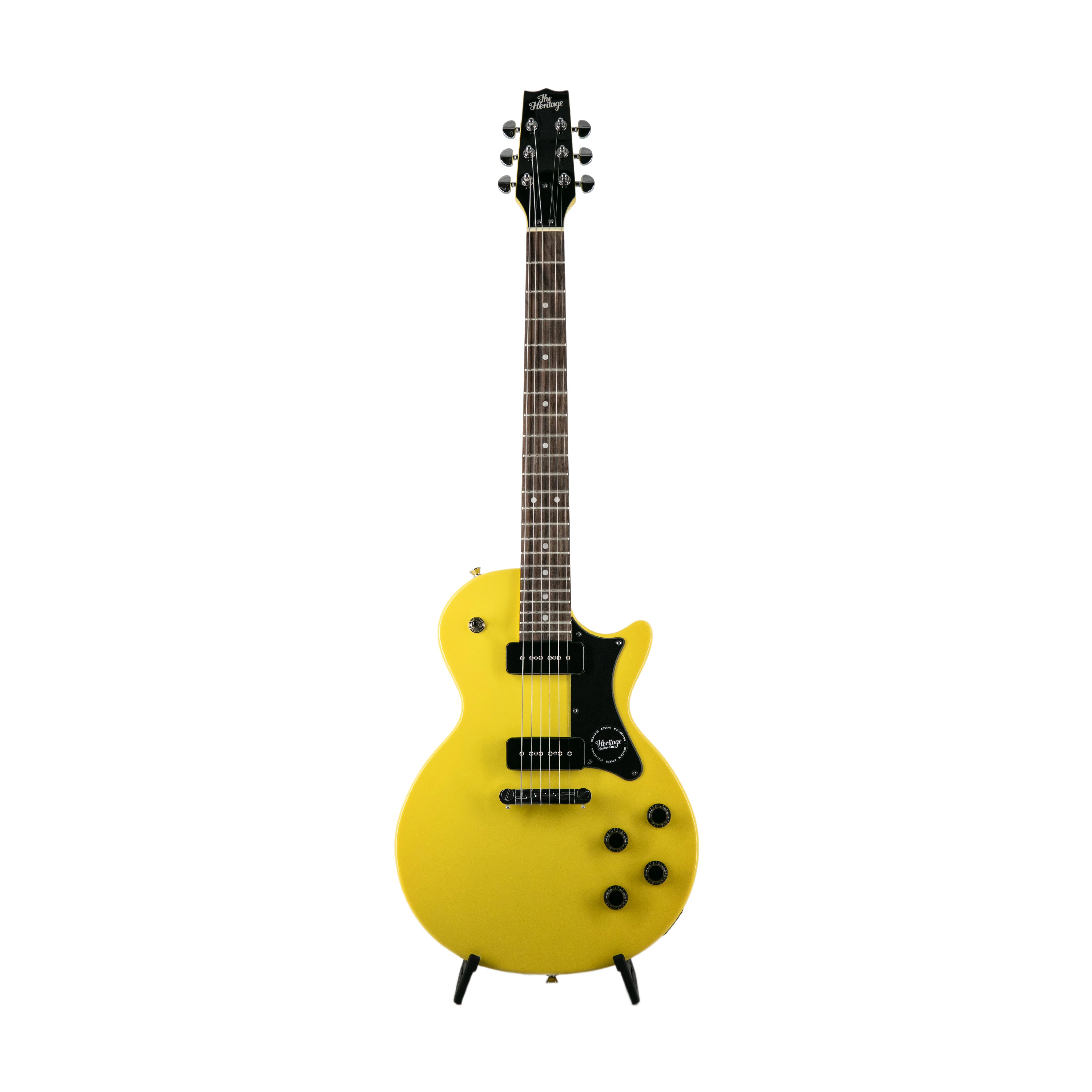 Heritage Ascent Collection H-137 P90 Electric Guitar Bundle, Marigold Yellow - Image 2