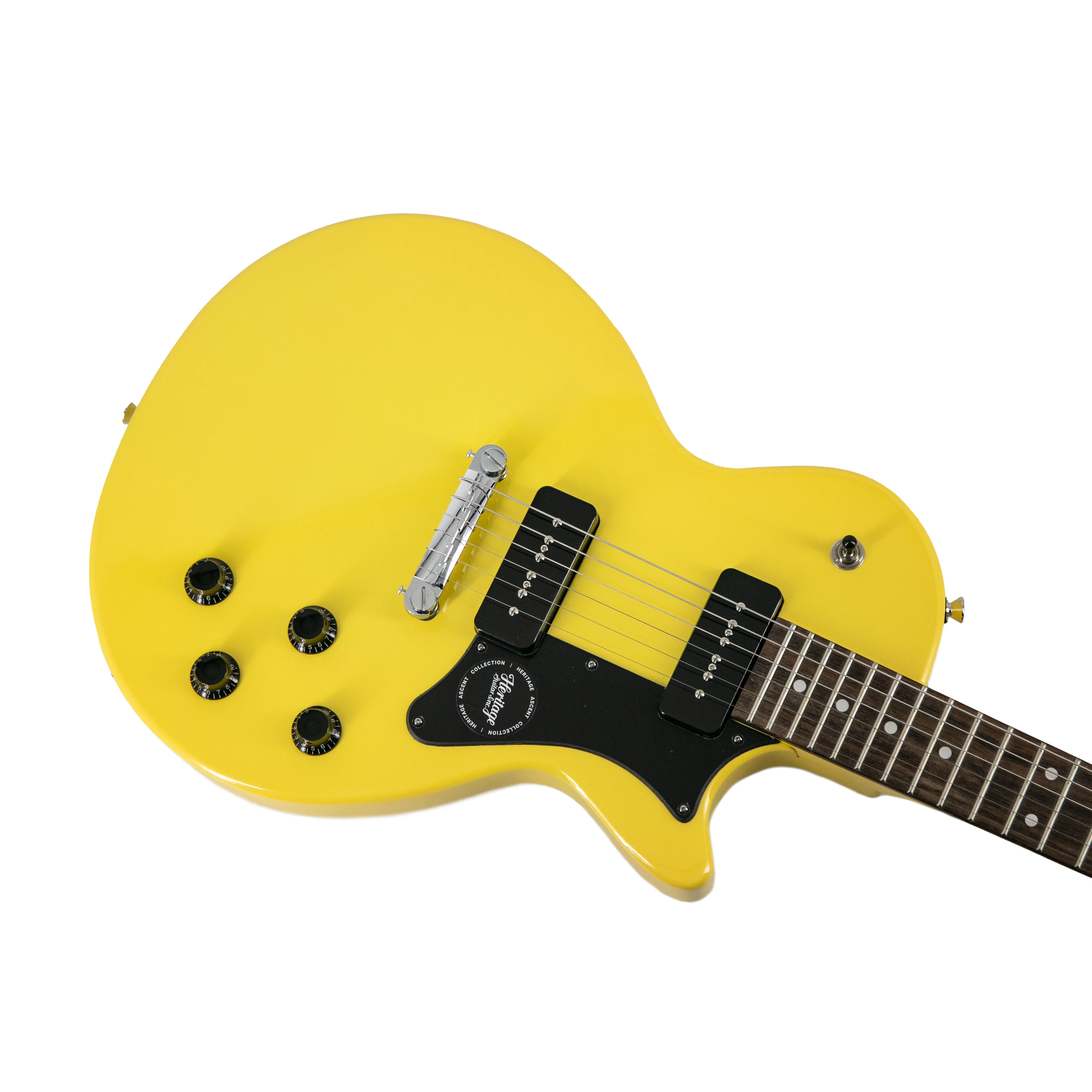 Heritage Ascent Collection H-137 P90 Electric Guitar, Marigold Yellow - Image 5