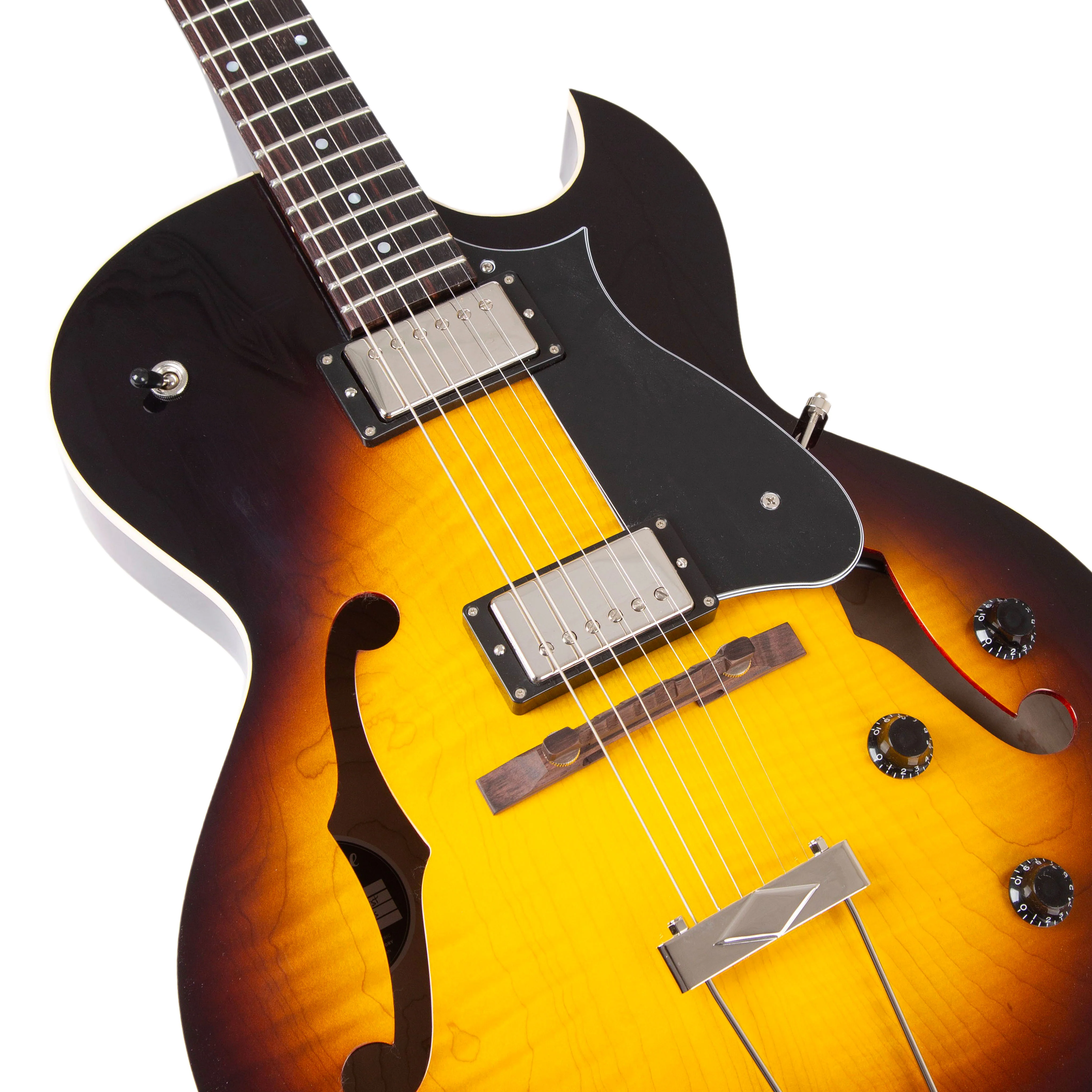Heritage Standard Collection H-575 Hollow Electric Guitar with Case, Original Sunburst - Image 3