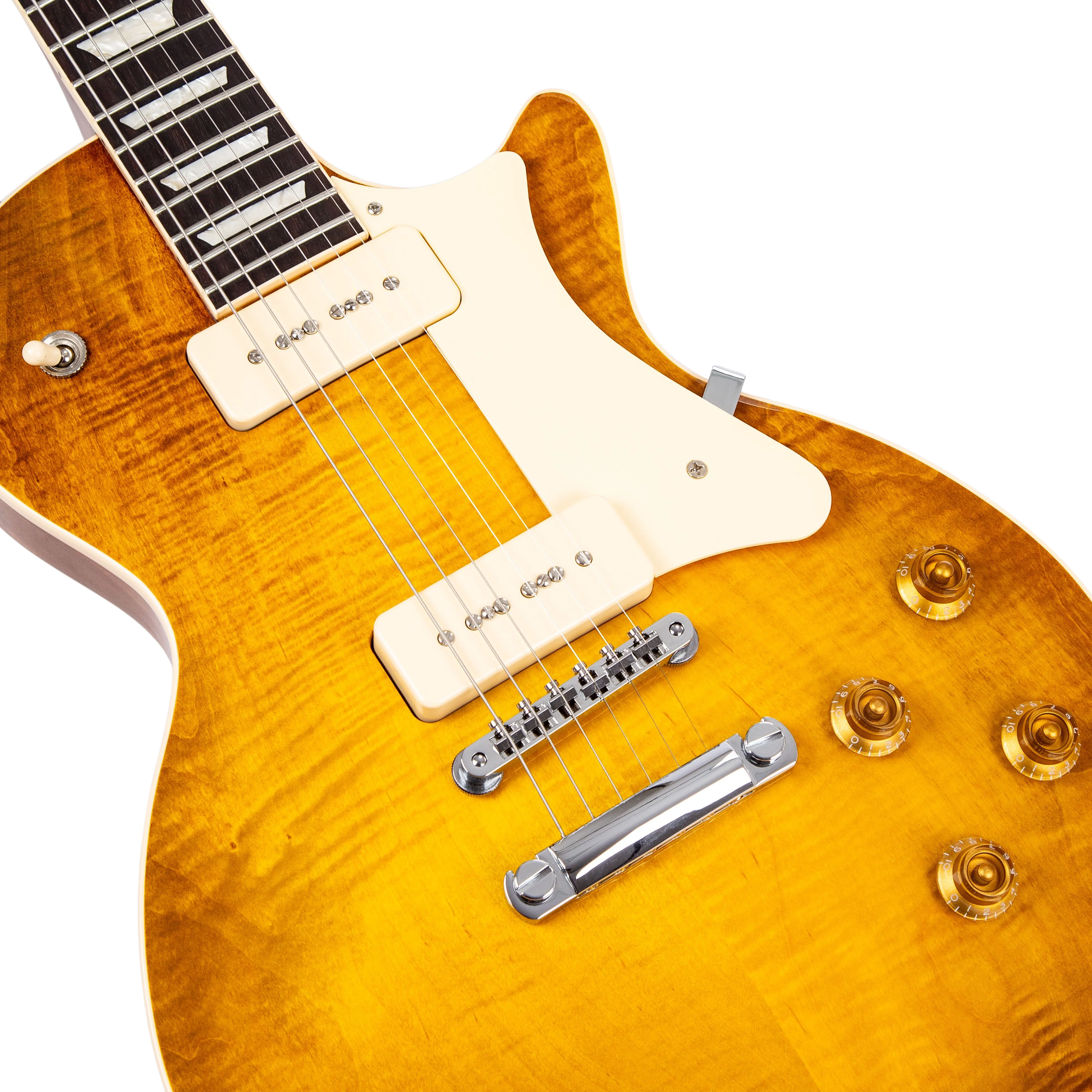 Heritage Standard II Collection H-150 P90 Electric Guitar with Case, Dirty Lemon Burst - Image 3