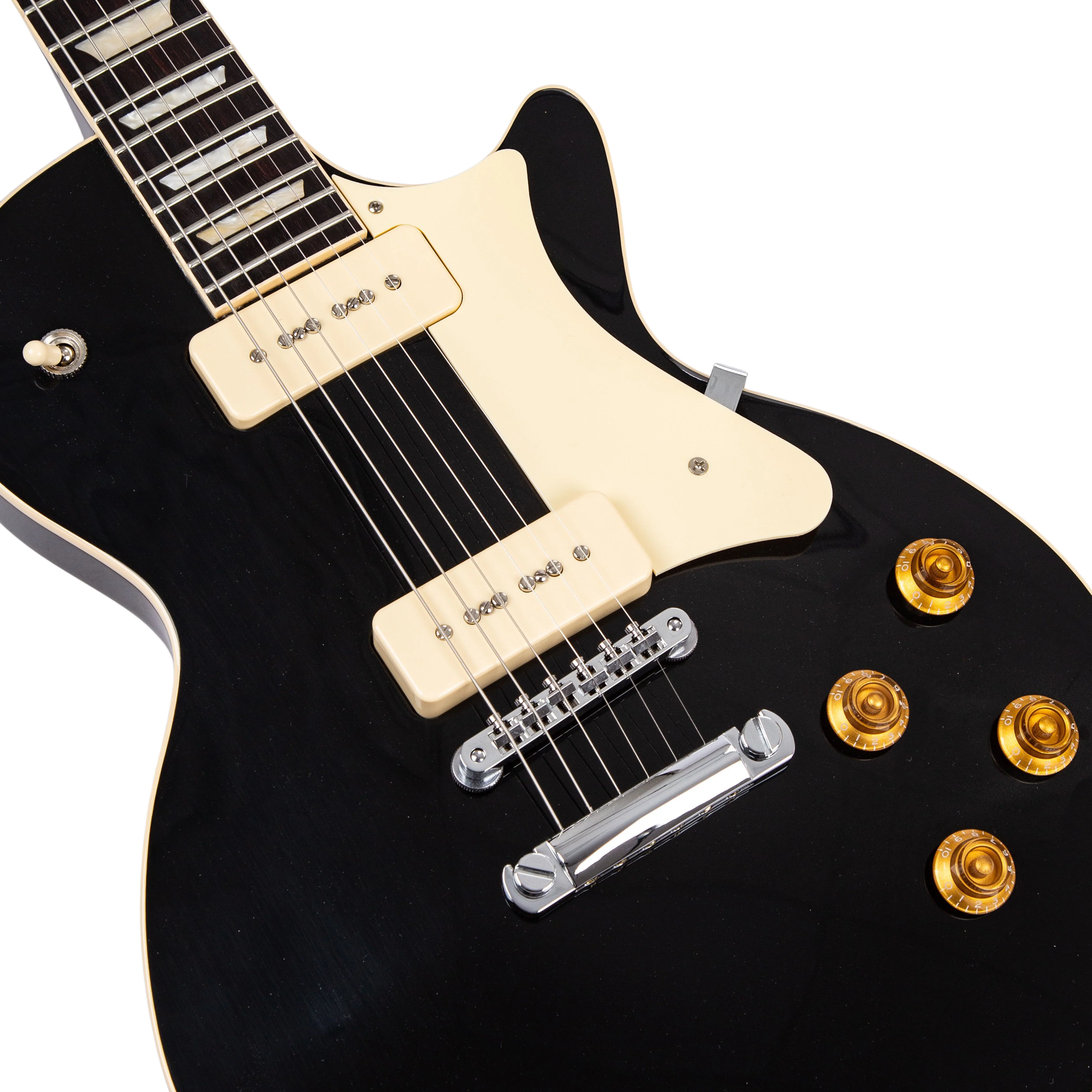Heritage Standard II Collection H-150 P90 Electric Guitar with Case, Ebony - Image 3