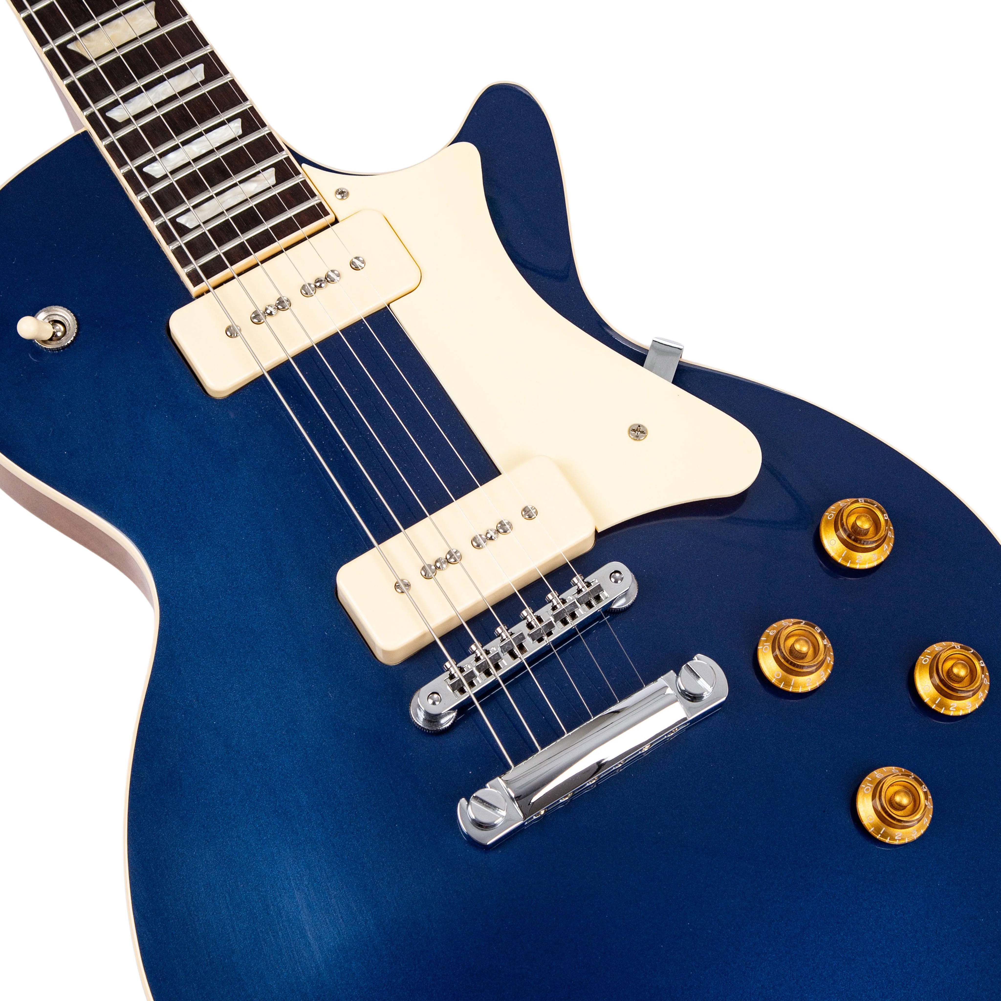 Heritage Standard II Collection H-150 P90 Electric Guitar with Case, Midnight Blue - Image 3