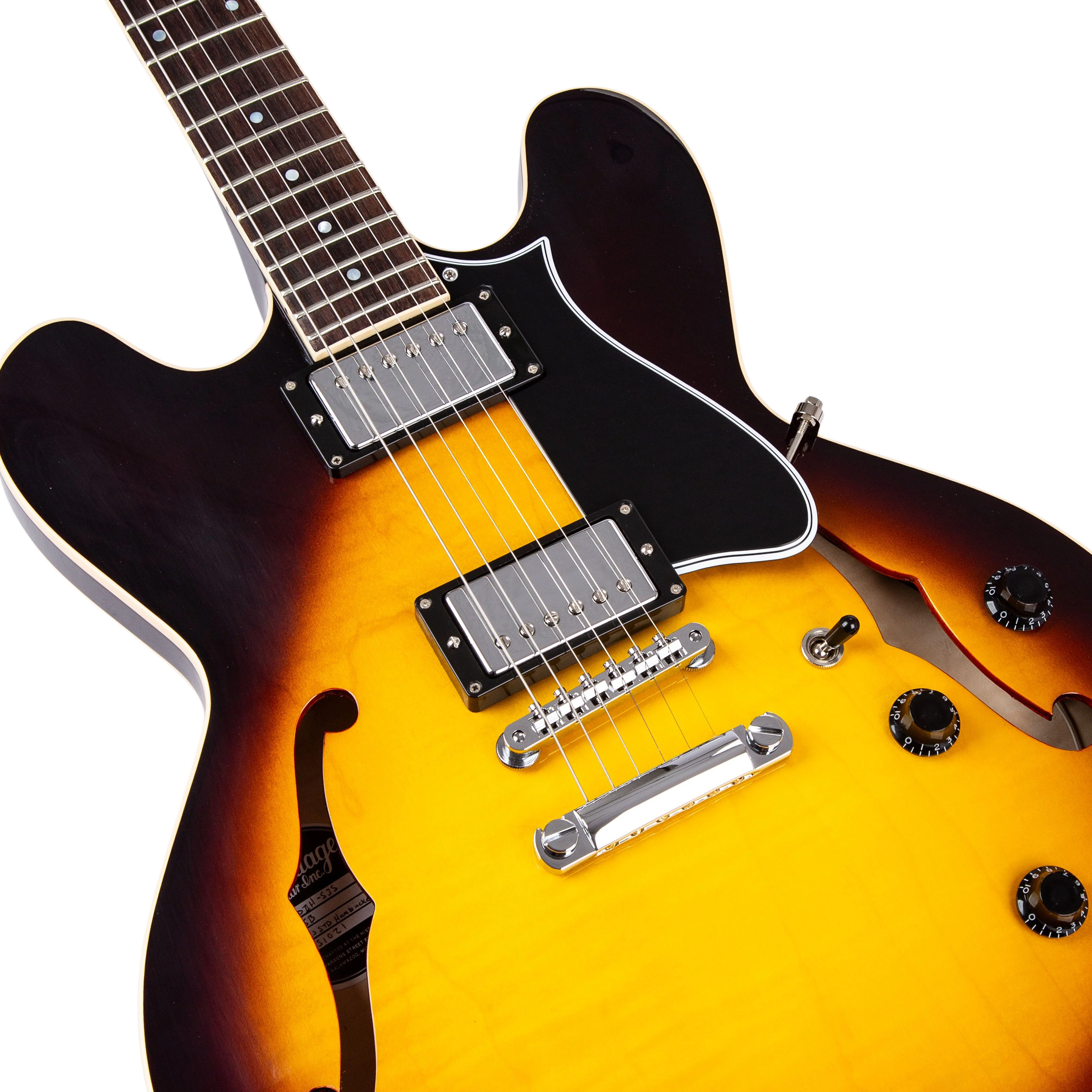 Heritage Standard II Collection H-535 Electric Guitar with Case, Original Sunburst - Image 3