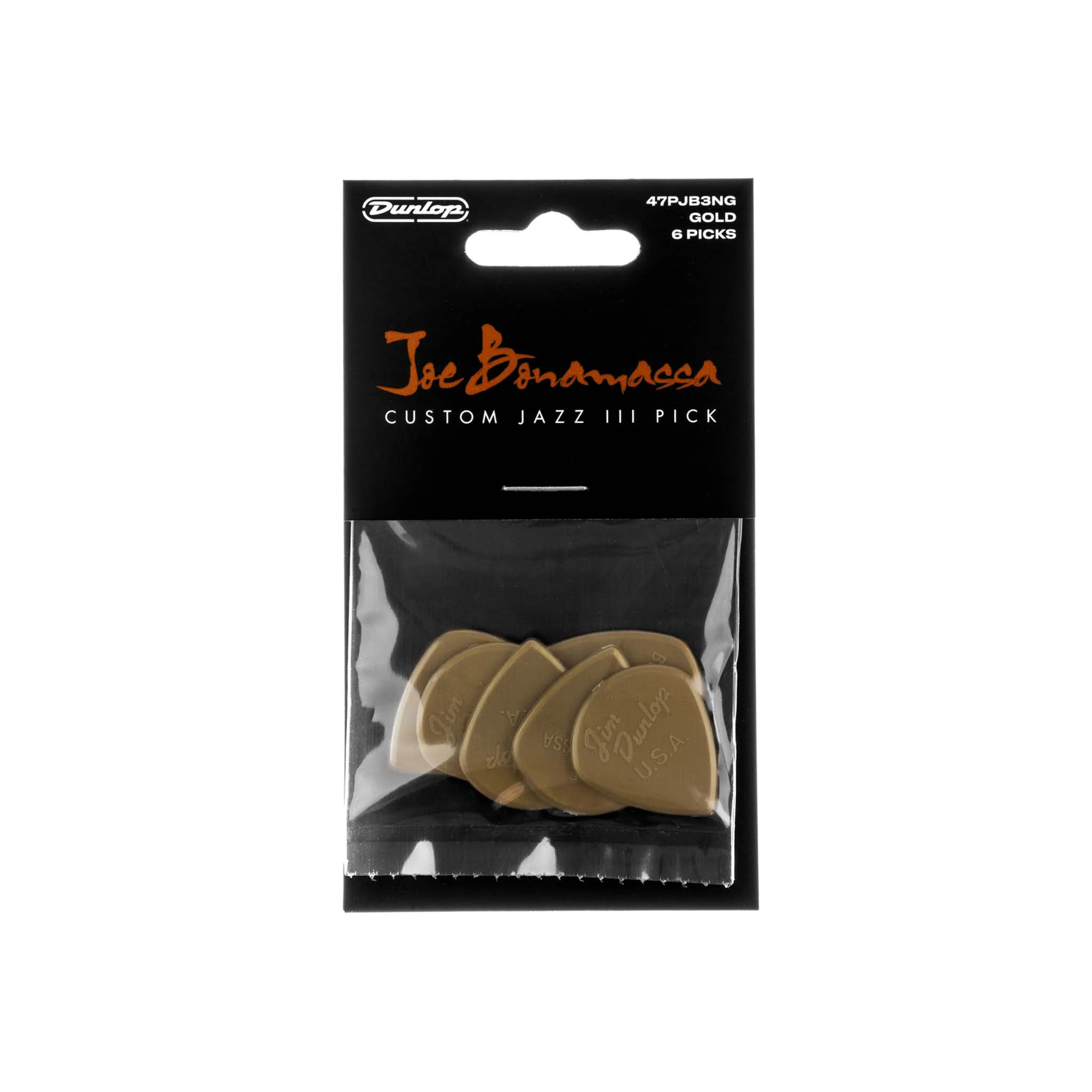 Jim Dunlop 47PJB3NG Joe Bonamassa Custom Jazz III Guitar Pick, Pack of 6 - Image 4