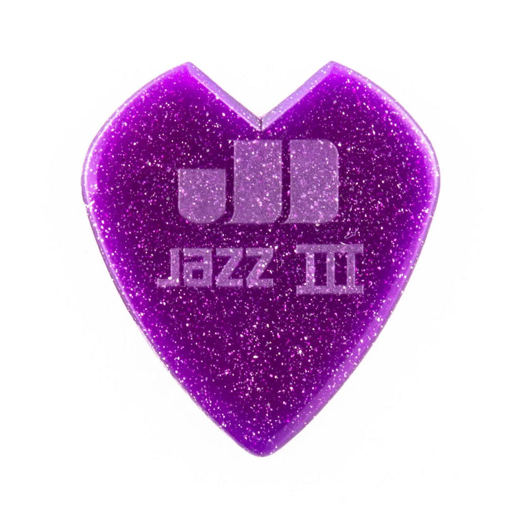 Jim Dunlop 47PKH3NPS Kirk Hammett Jazz III Pick, Purple Sparkle, 6-Pack - Image 3