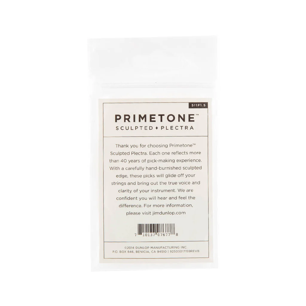 Jim Dunlop 511 Primetone Standard Smooth Pick, 1.5mm, 3-Pack - Image 2