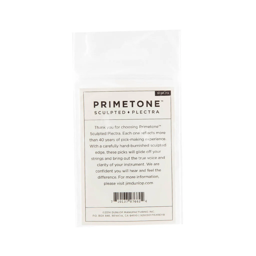 Jim Dunlop 511 Primetone Standard Smooth Pick, .73mm, 3-Pack - Image 2