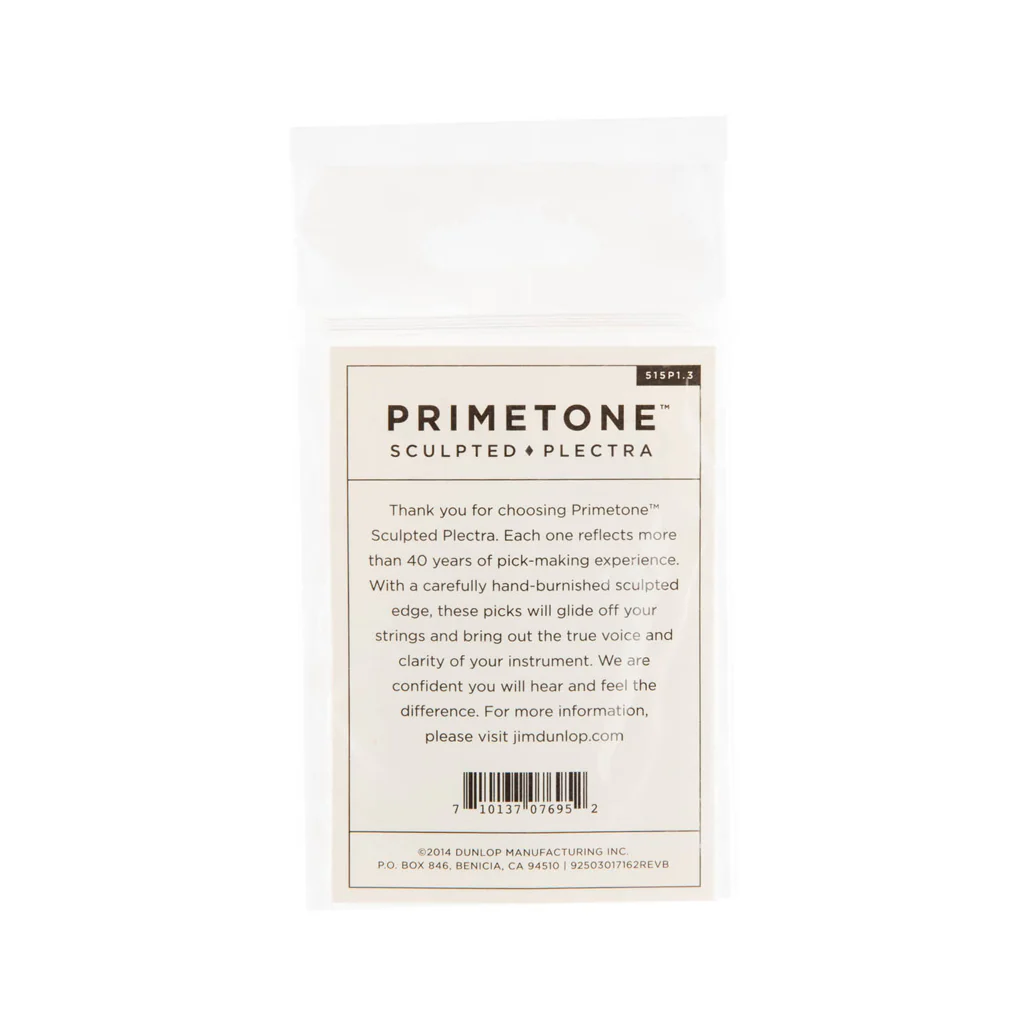 Jim Dunlop 514 Primetone Semi-Round Smooth Pick, 1.3mm, 3-Pack - Image 2