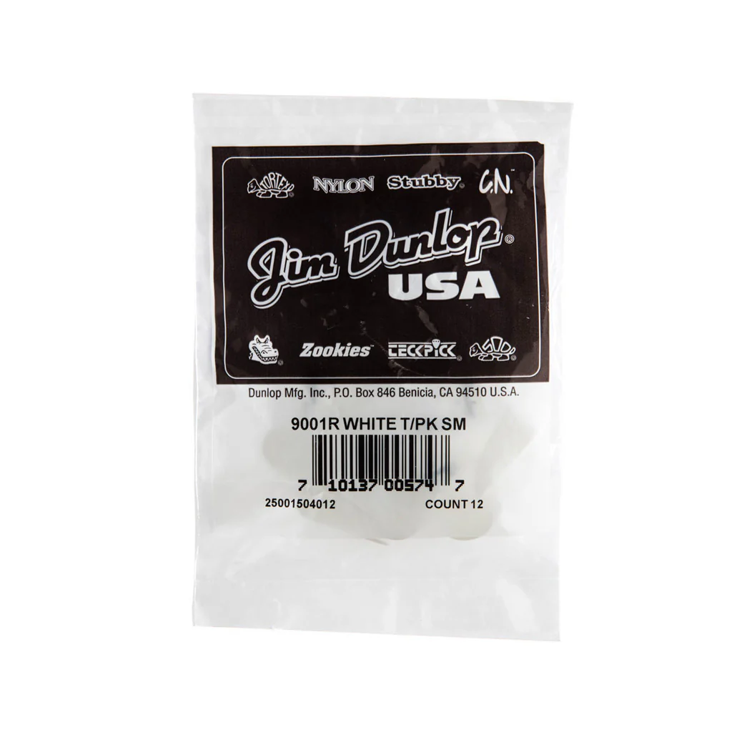 Jim Dunlop 9001 Dunlop White Small Thumbpicks, 12-Pack - Image 2