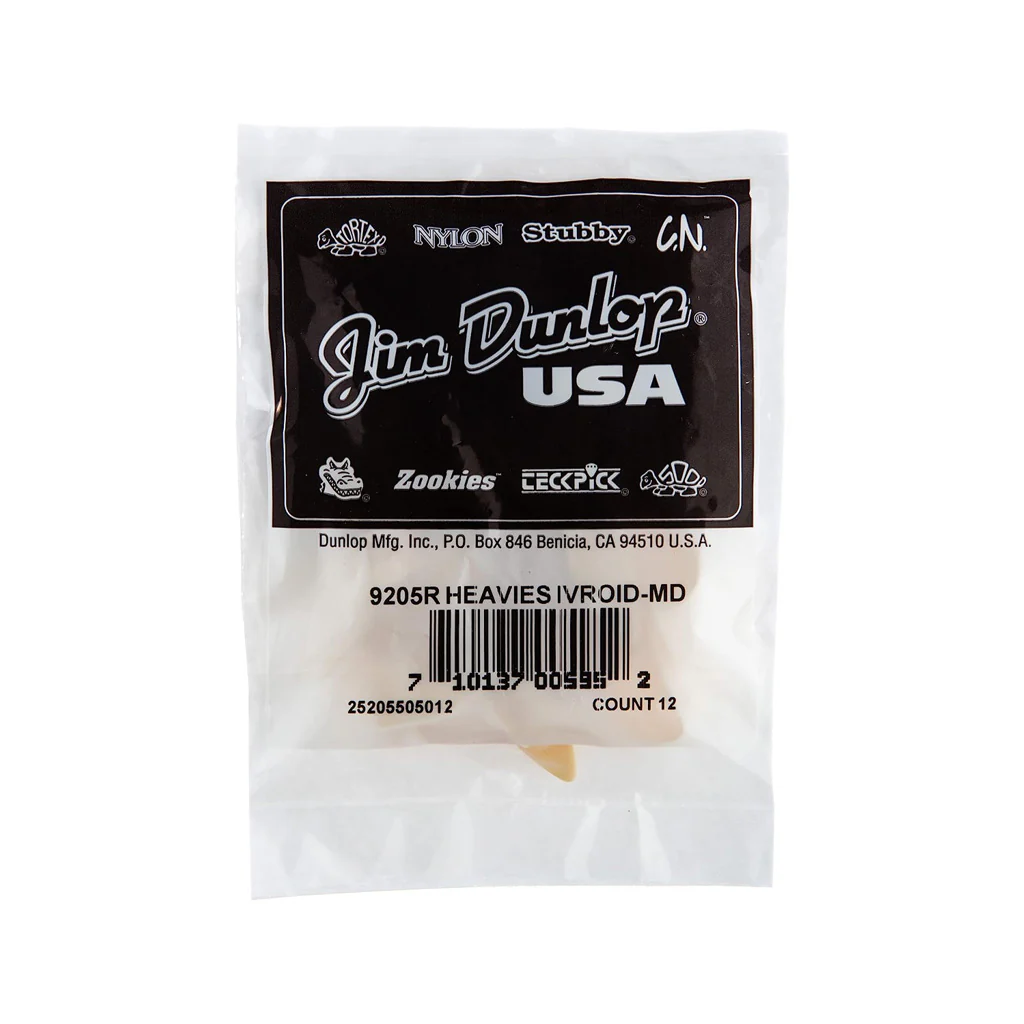 Jim Dunlop 9205 Dunlop Heavies Ivoroid Thumbpicks, Medium, 12-Pack - Image 2