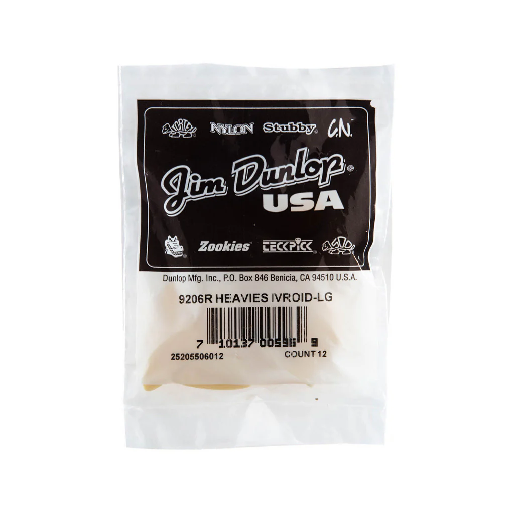 Jim Dunlop 9206 Dunlop Heavies Ivoroid Thumbpicks, Large, 12-Pack - Image 2