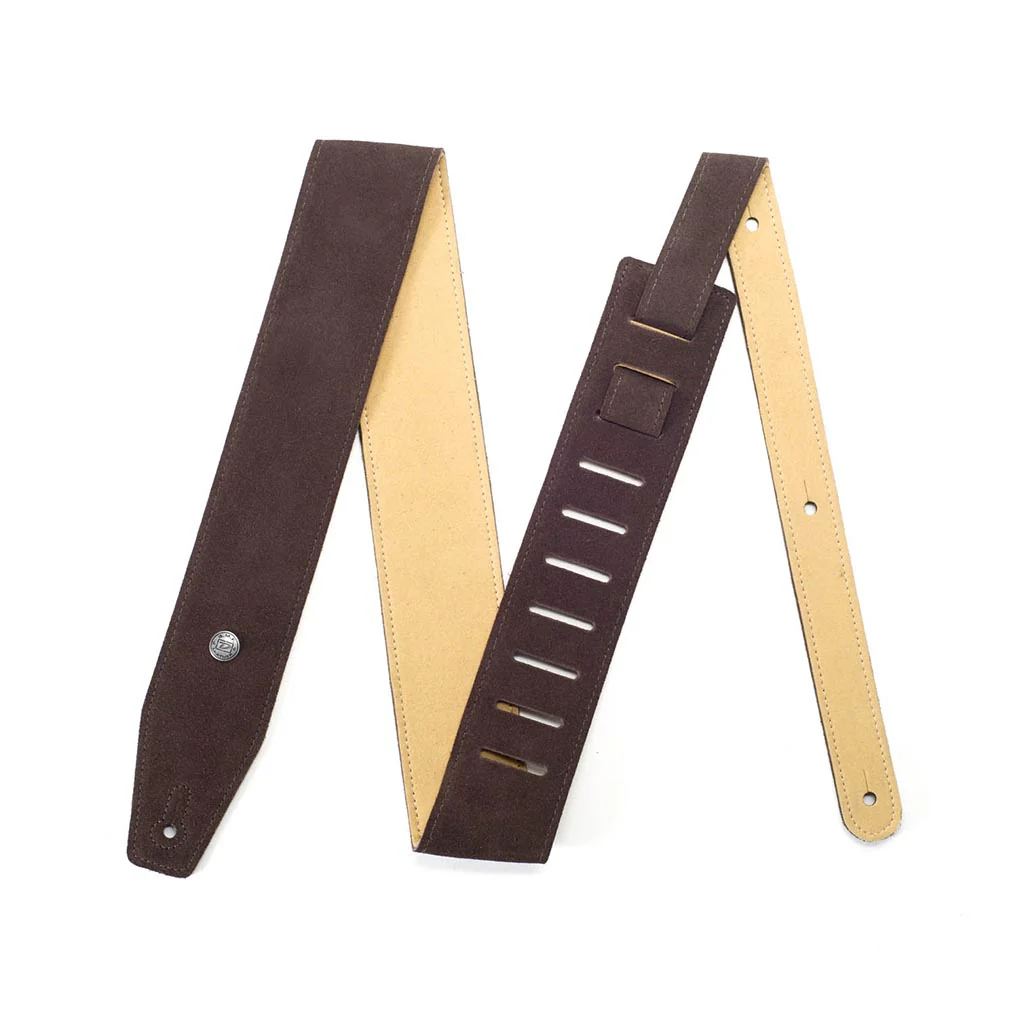 Jim Dunlop BMF-S02 Suede Guitar Strap, Mahogany - Image 2