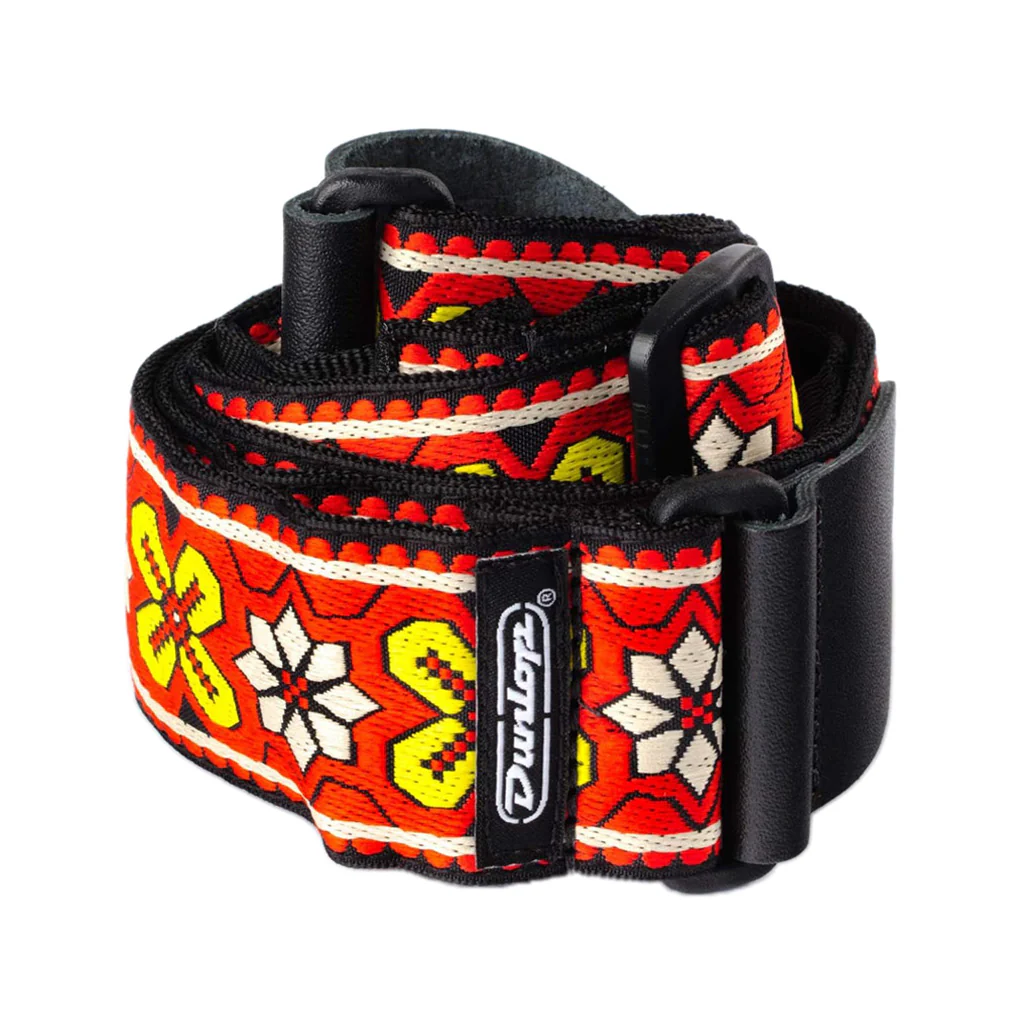 Jim Dunlop D6703RD Jacquard Weave Guitar Strap, Avalon Red - Image 2