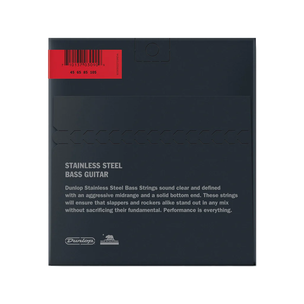 Jim Dunlop DBS45105 Stainless Steel Bass 4-String Set, 45-105 - Image 2