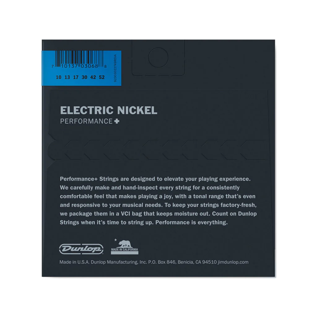 Jim Dunlop DEN1052 Performance+ Nickel Wound Electric Guitar Strings, Medium-Heavy, 10-52 - Image 2