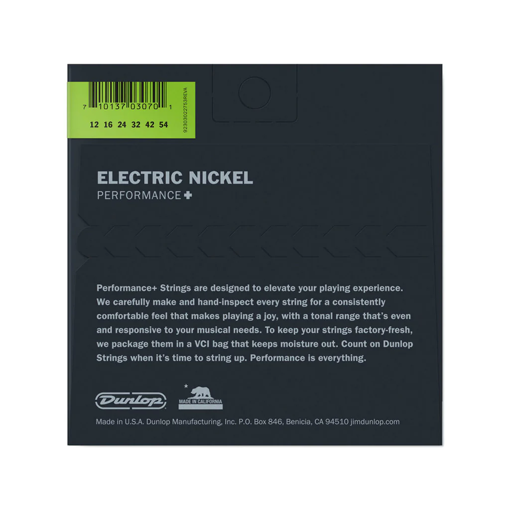 Jim Dunlop DEN1254 Performance+ Nickel Wound Electric Guitar Strings, Heavy, 12-54 - Image 2