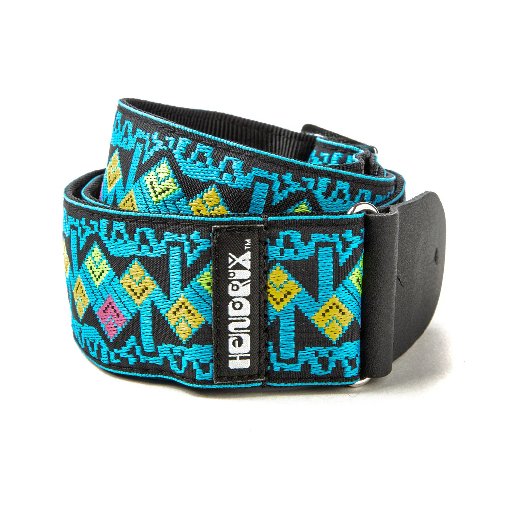 Jim Dunlop JH14 Jimi Hendrix Live In Maui Guitar Strap, Blue Diamonds - Image 2