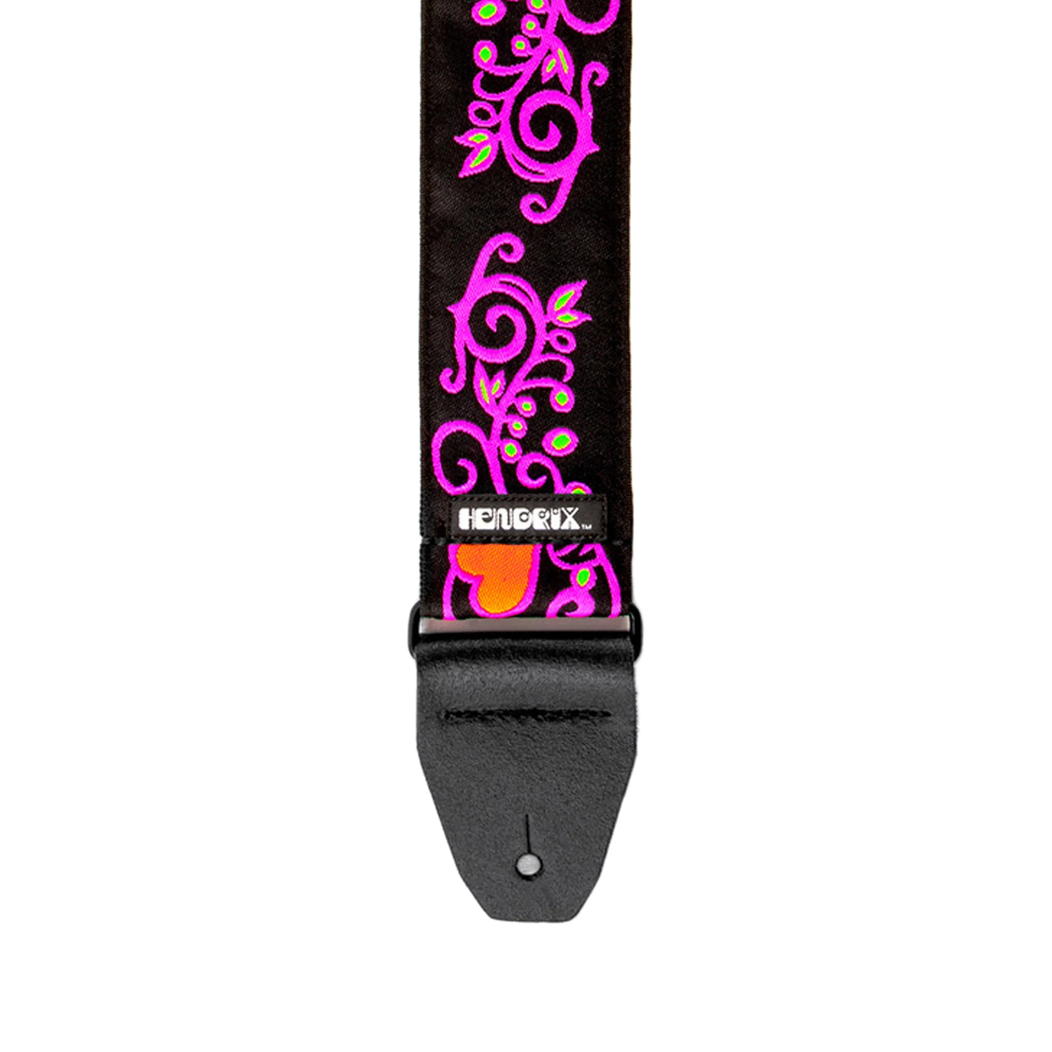 Jim Dunlop JH22 Jimi Hendrix Blacklight Monterey Pink Guitar Strap - Image 2