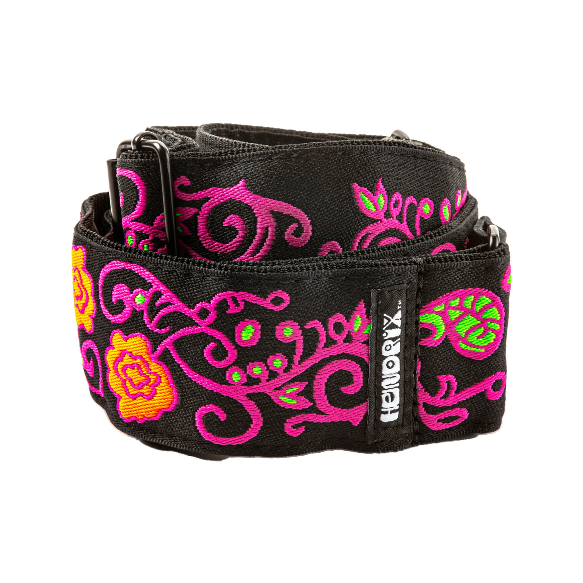 Jim Dunlop JH22 Jimi Hendrix Blacklight Monterey Pink Guitar Strap - Image 3