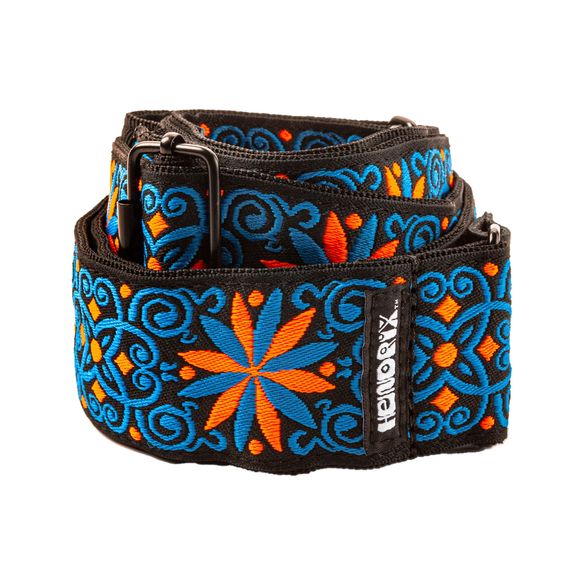 Jim Dunlop JH25 Jimi Hendrix Blacklight Fillmore Blue Guitar Strap - Image 3