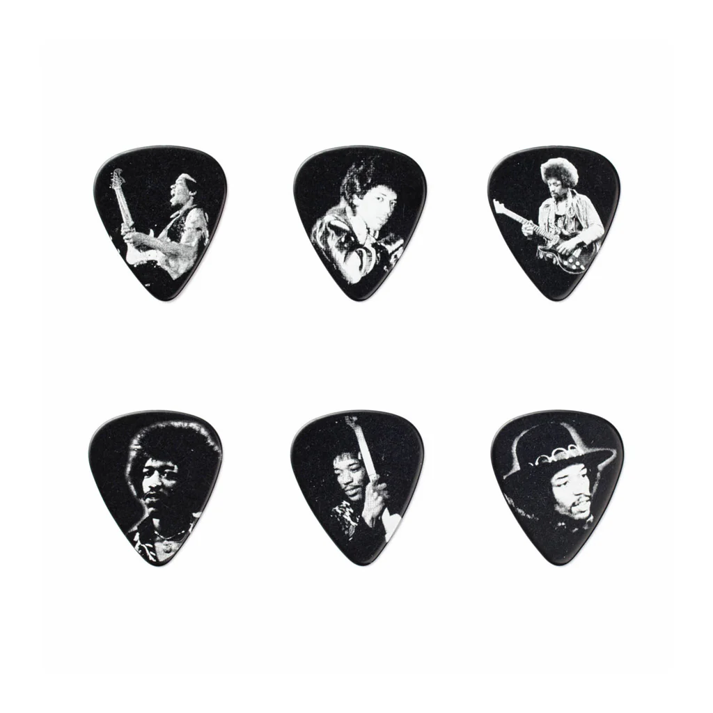 Jim Dunlop JHPT06M Jimi Hendrix Silver Portrait Medium Pick Tin - Image 2