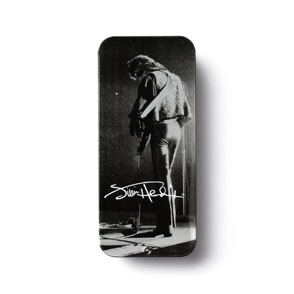 Jim Dunlop JHPT06M Jimi Hendrix Silver Portrait Medium Pick Tin - Image 3