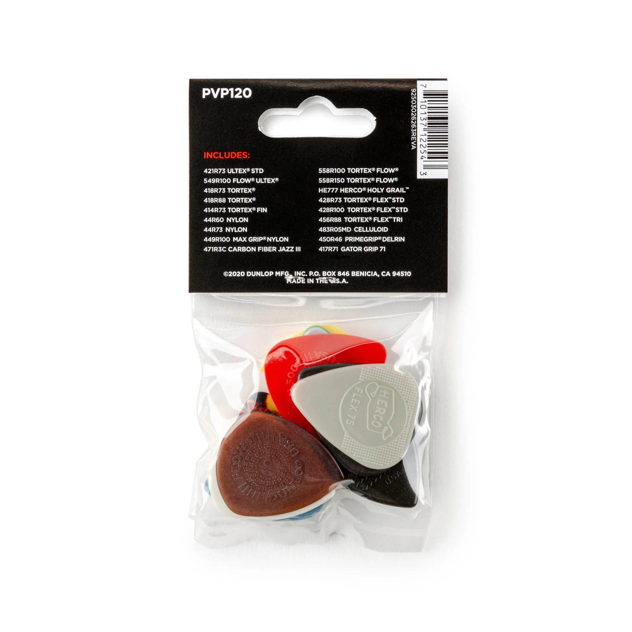 Jim Dunlop PVP120 Variety Pack Recording Guitar Picks, 18-Pack - Image 3