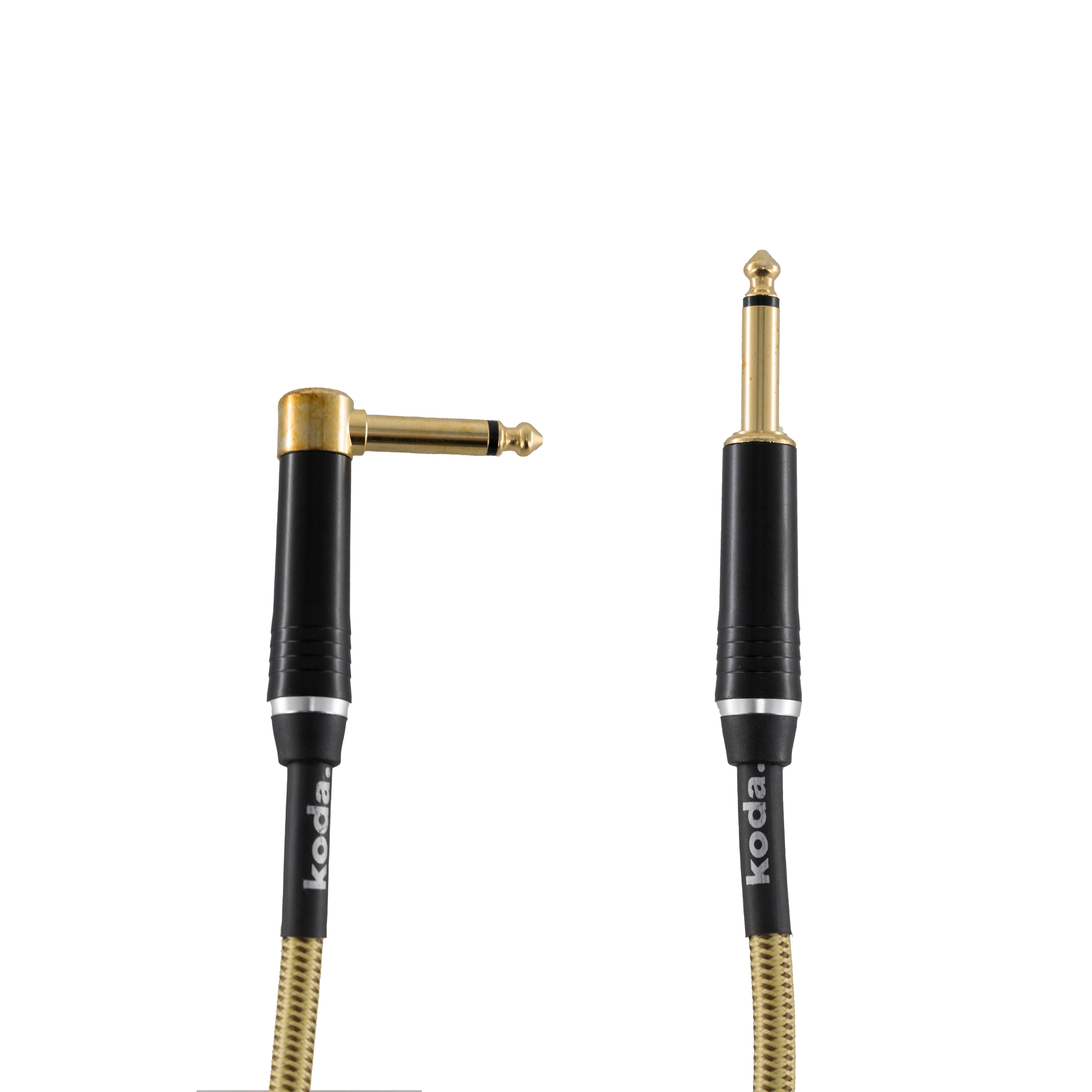 koda plus KIC10TW Straight-Angled Instrument Cable, 10ft, Vintage Tweed - Image 4