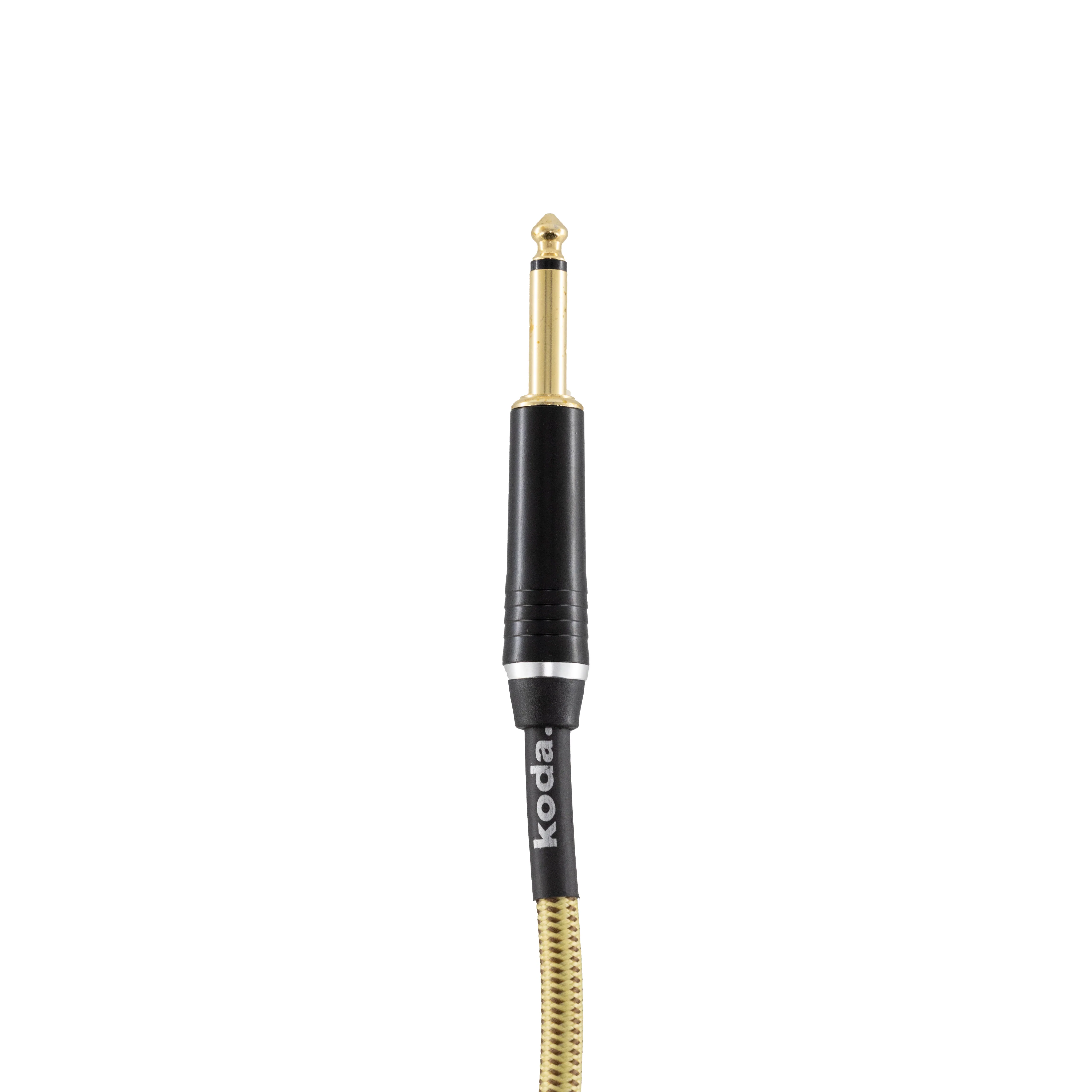 koda plus KIC10TW Straight-Straight Instrument Cable, 10ft, Vintage Tweed - Image 4