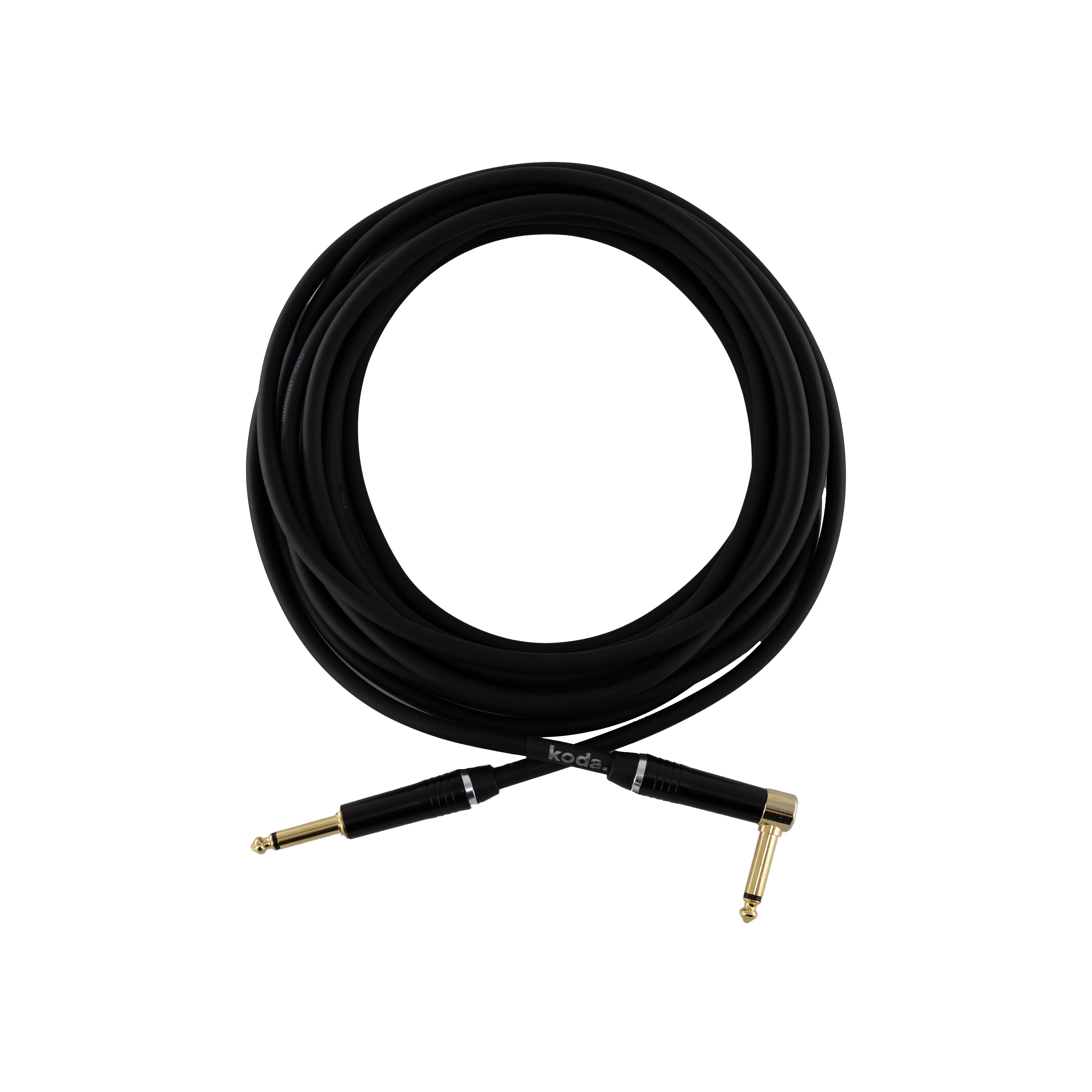 koda plus KIC20RA Straight-Angled Instrument Cable, 20ft, Black - Image 3