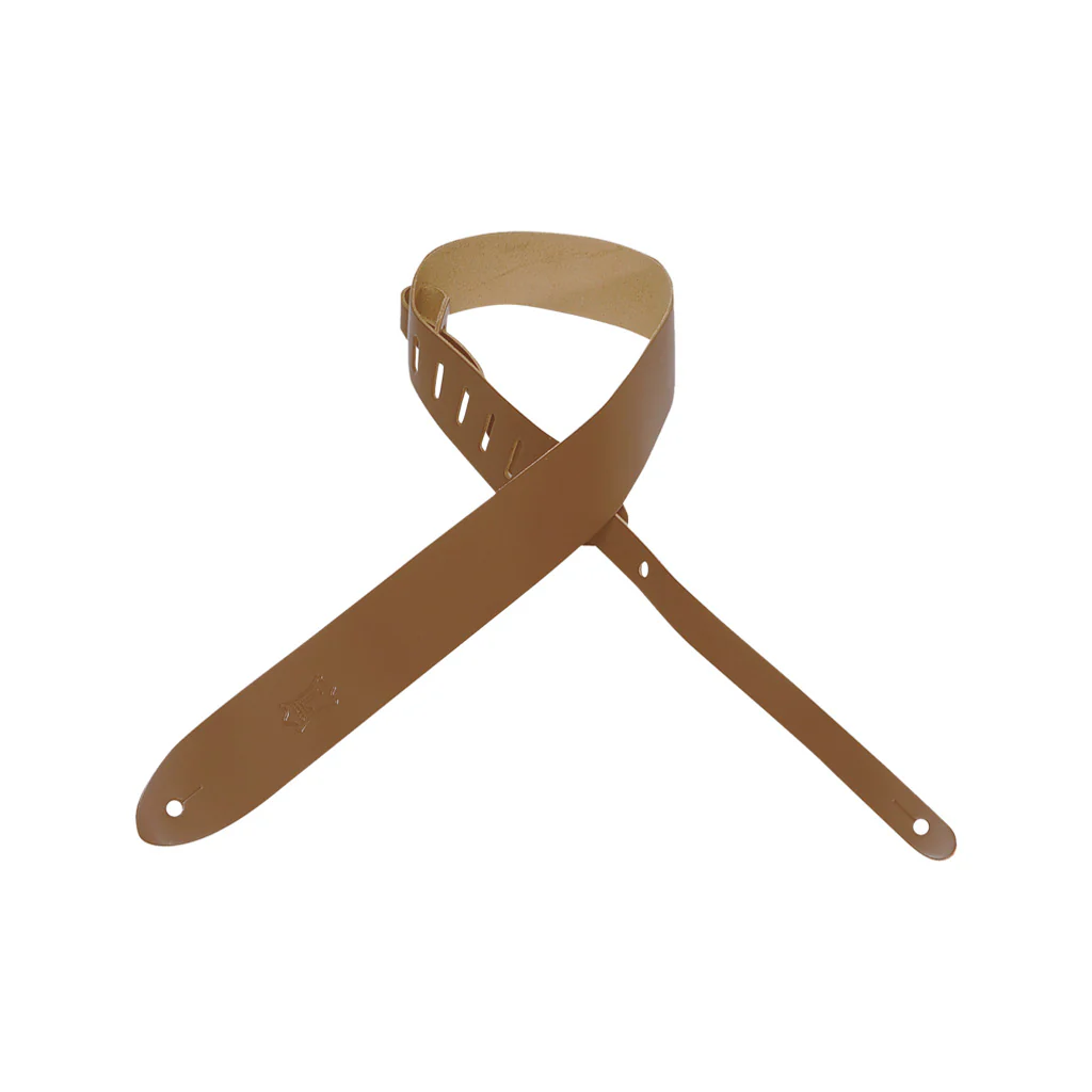 Levy's M12 2inch Top Grain Leather Guitar Strap, Tan