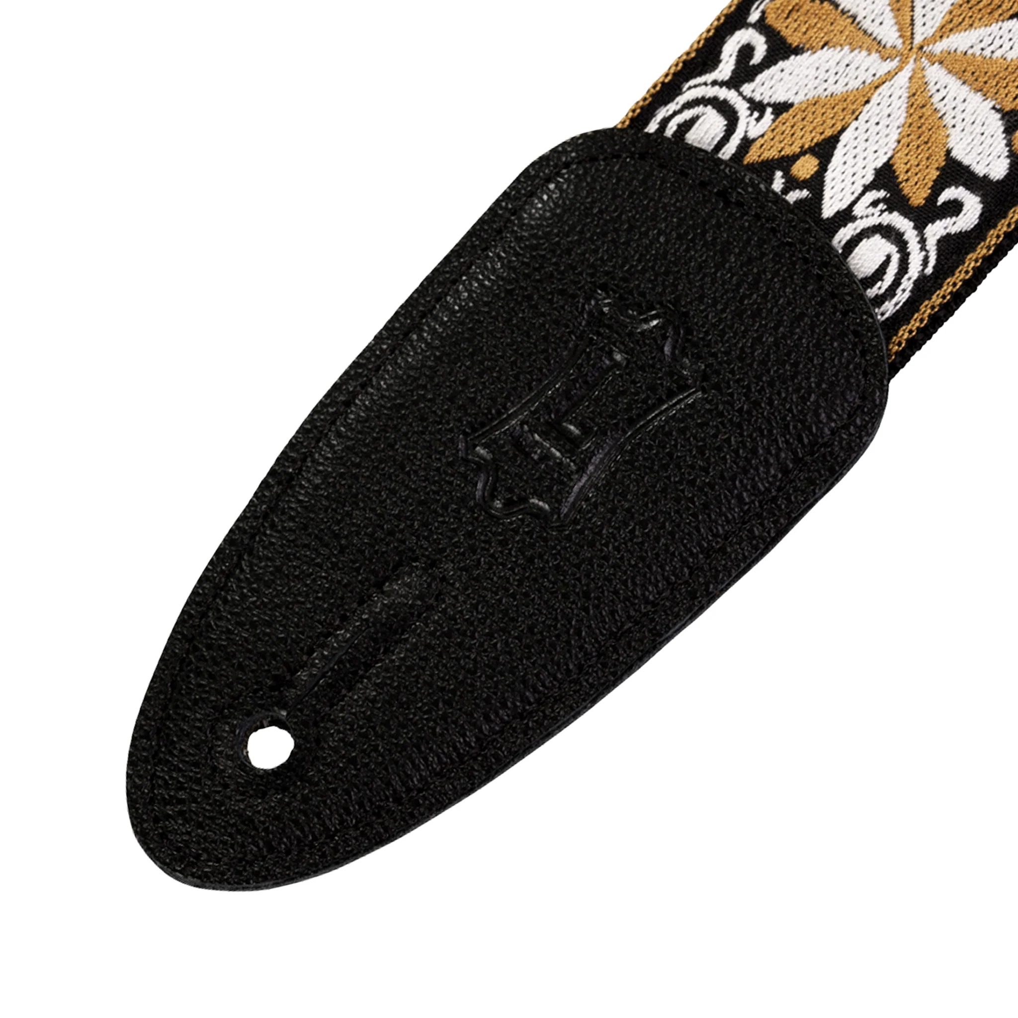 Levy's M8HT-13 2-Inch Jacquard Weave Guitar Strap, Yellow & White Floral - Image 2