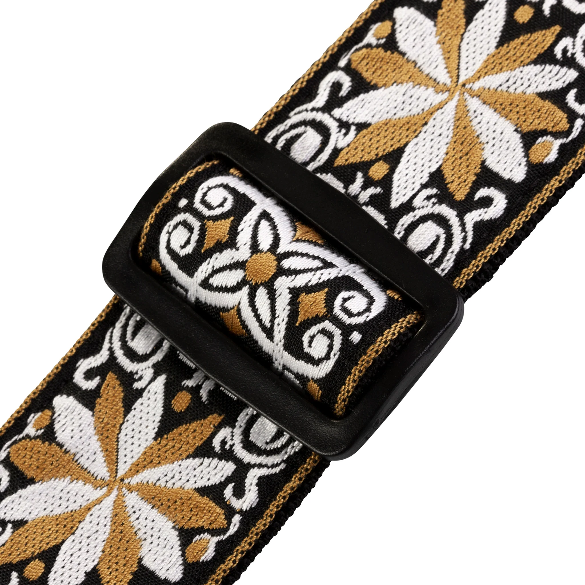 Levy's M8HT-13 2-Inch Jacquard Weave Guitar Strap, Yellow & White Floral - Image 3