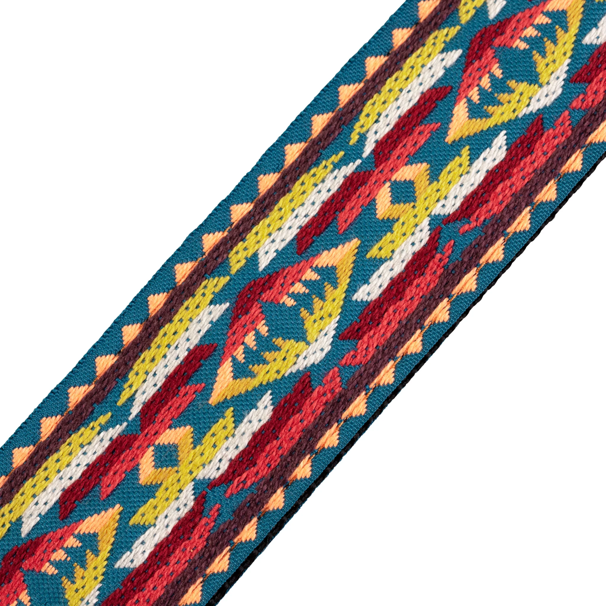 Levy's M8HT-22 2-Inch Jacquard Weave Guitar Strap, Yellow & Red Western - Image 4