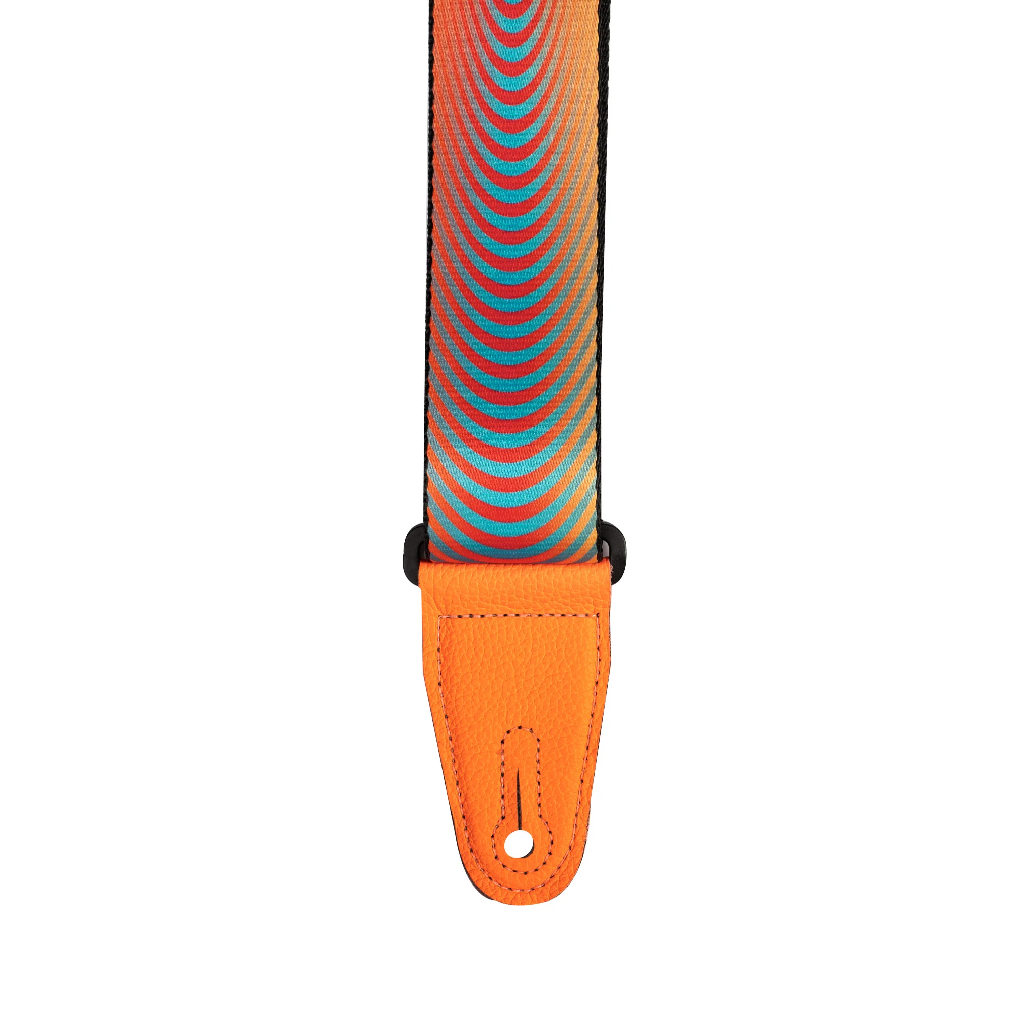 Levy's Optical Illusion Guitar Strap, Orange Sonic Boom - Image 2