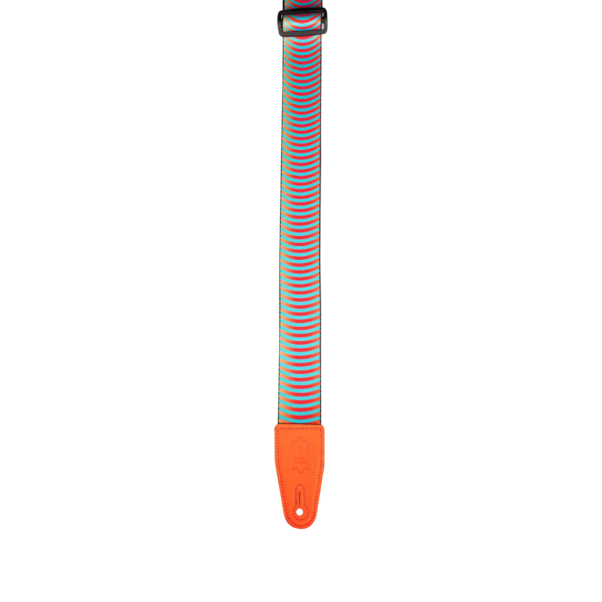 Levy's Optical Illusion Guitar Strap, Orange Sonic Boom - Image 3