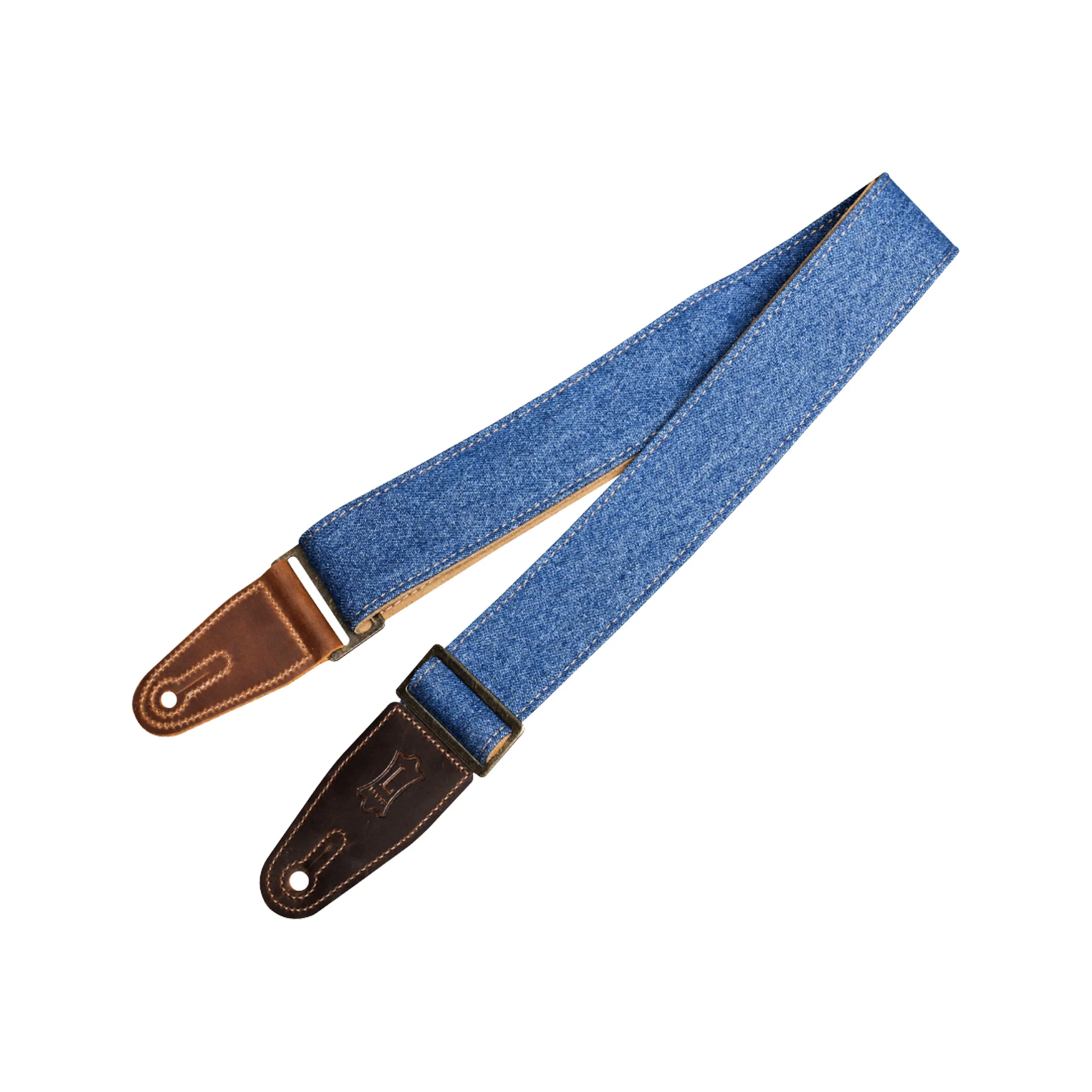Levys Leathers Denim 2 Inch Guitar Strap, Blue - Image 3