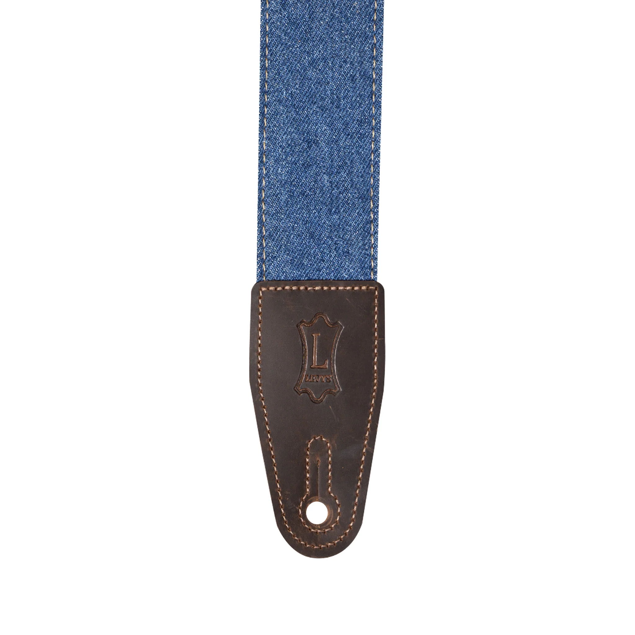 Levys Leathers Denim 2 Inch Guitar Strap, Blue - Image 6