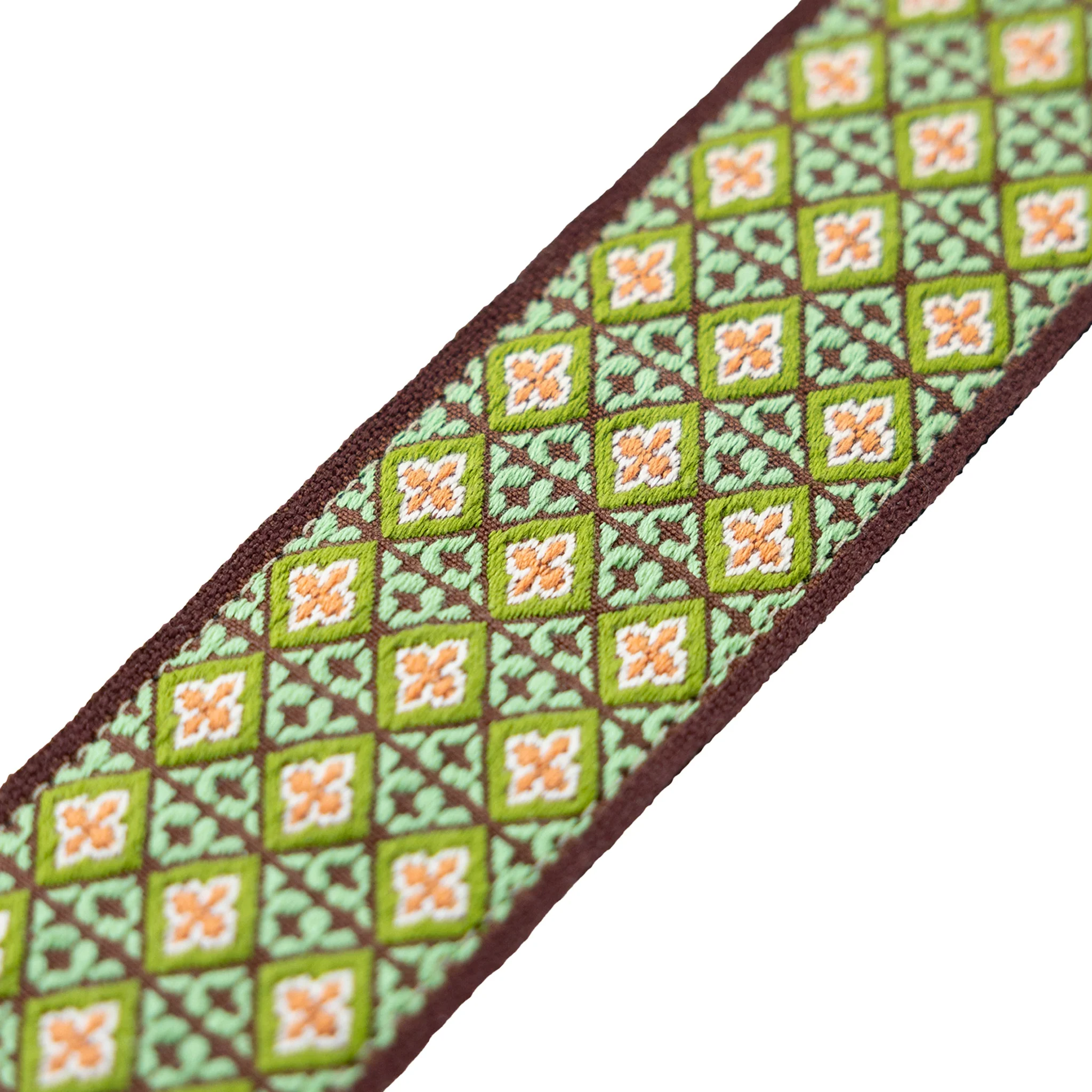 Levys M8HT-25 Original Hootenanny Jacquard Weave Guitar Straps, Green - Image 3
