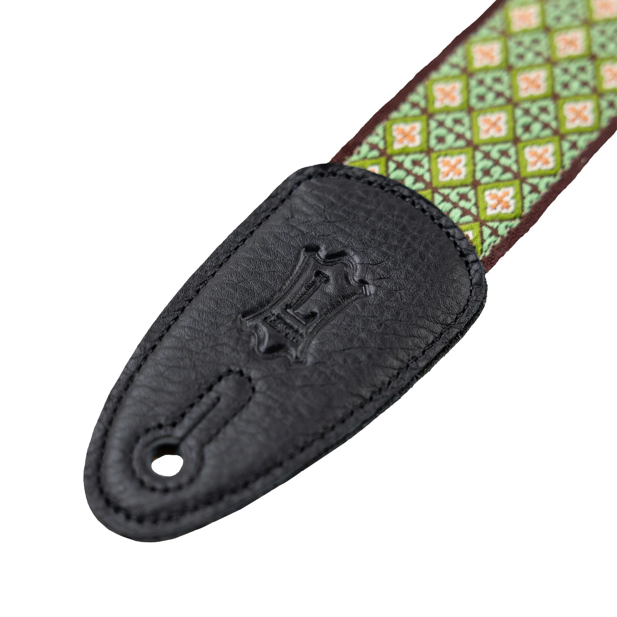 Levys M8HT-25 Original Hootenanny Jacquard Weave Guitar Straps, Green - Image 4