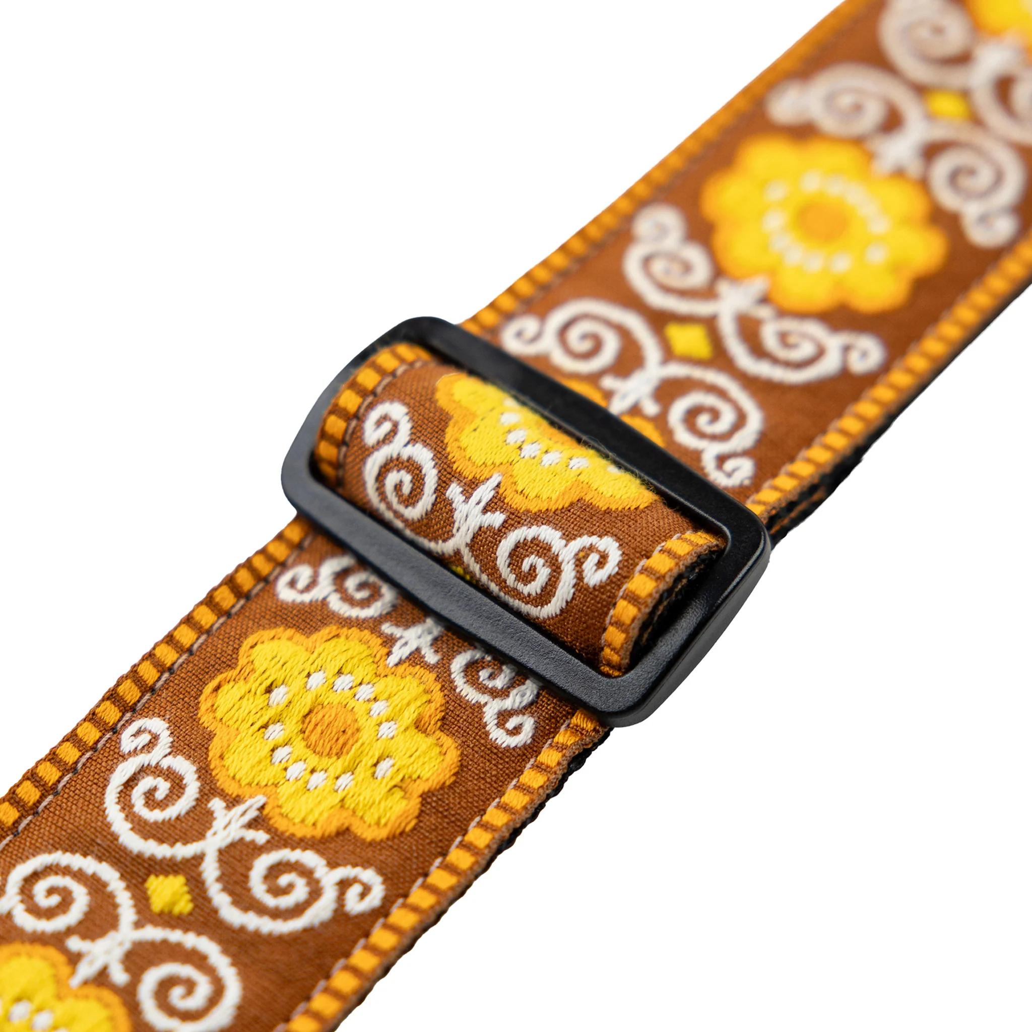 Levys M8HT-27 Original Hootenanny Jacquard Weave Guitar Straps, Yellow - Image 2