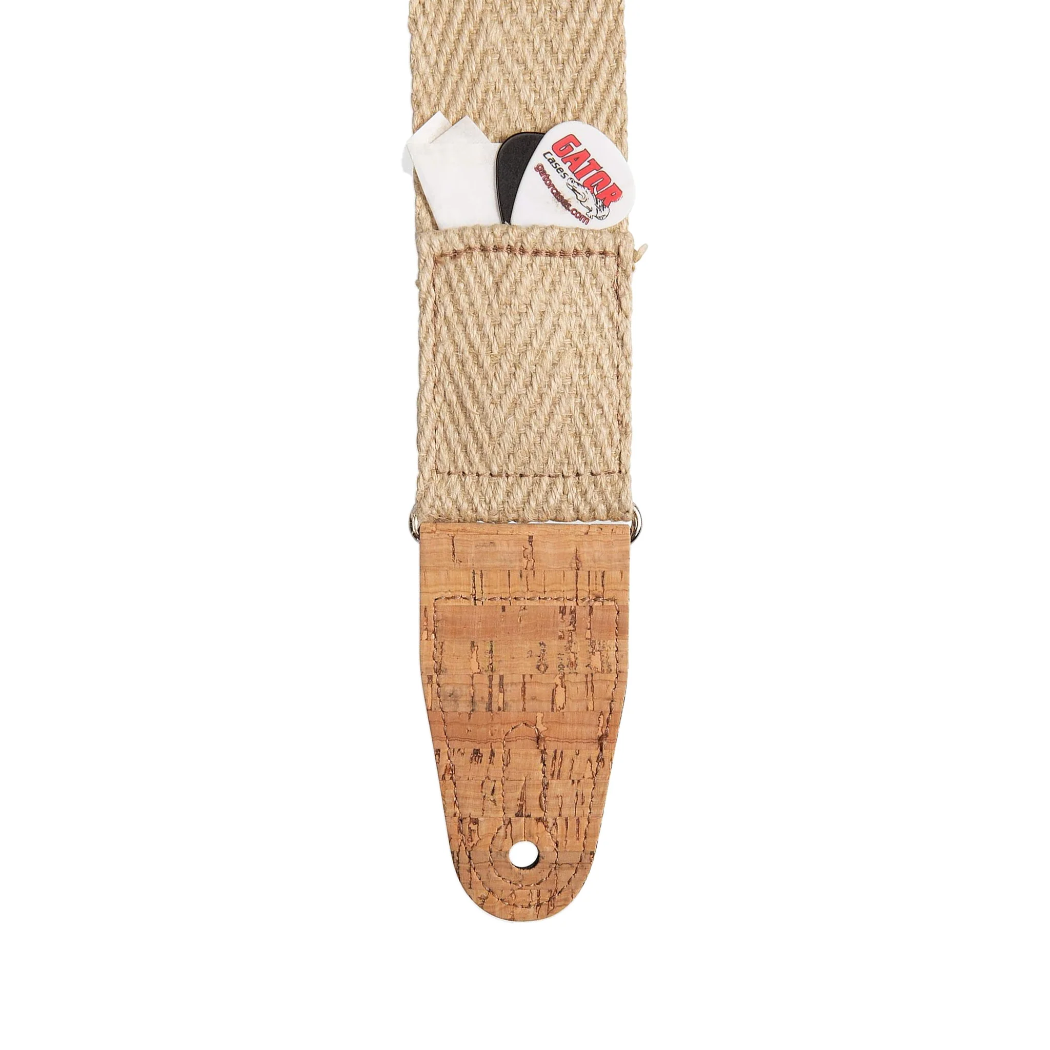 Levys MH8P-006 2inch Hemp Webbing Strap with Cork Ends in Kedu Print - Image 3